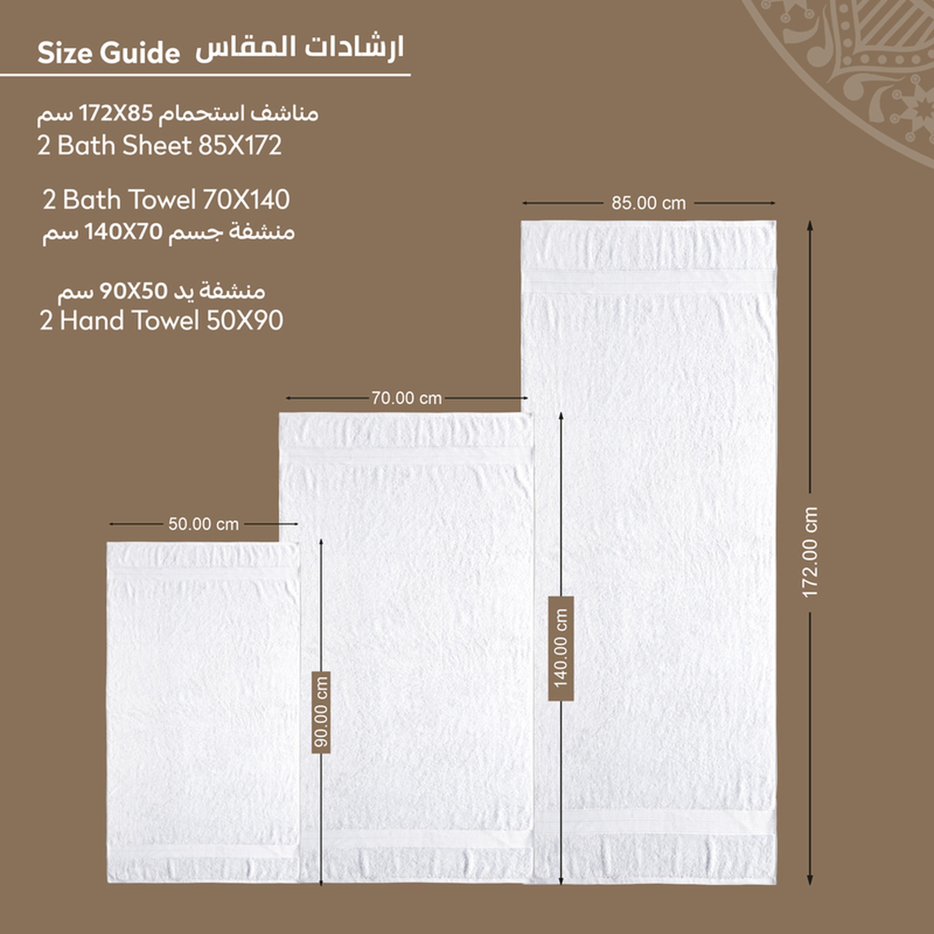 Solid 6-Piece 600 GSM Cotton Bath Sheet with Bath Towel and Hand Towel Set-household-bathandlaundry-bathlinen-towels-image-7
