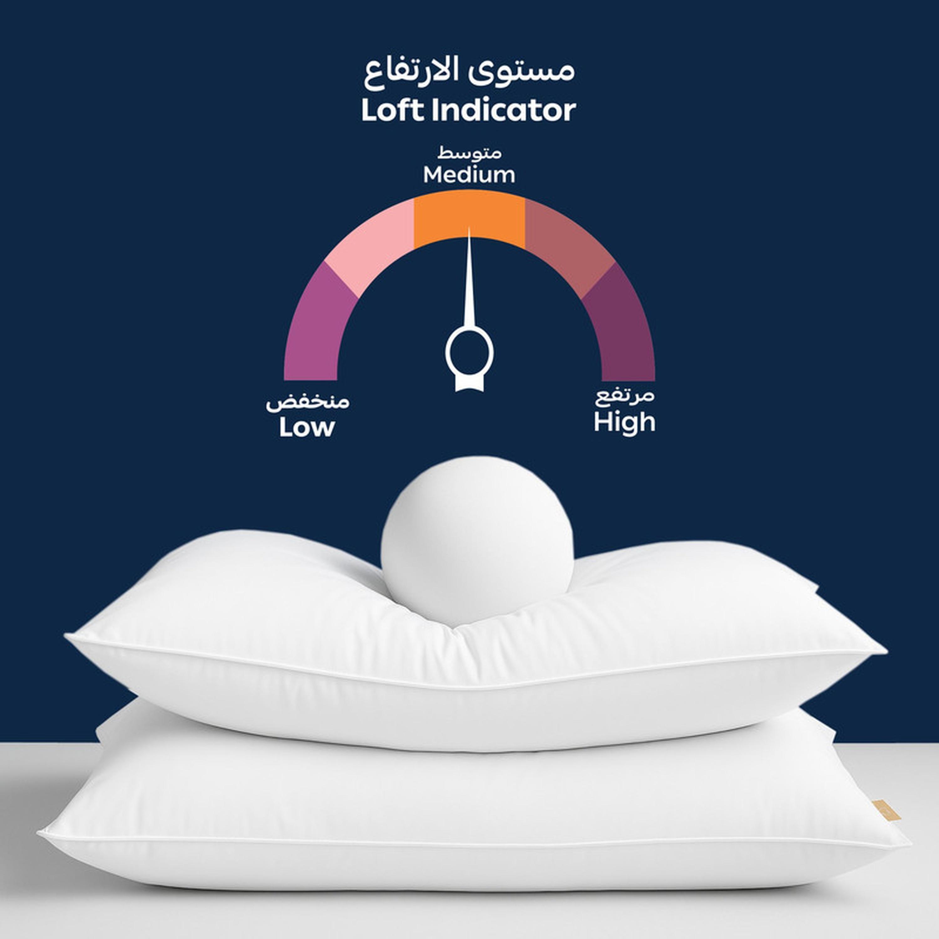 مجموعة وسائد قطعتين بحشوة بديل الريش الفخمة من دونتيلا - 50x75 سم-household-bedding-pillows-image-5