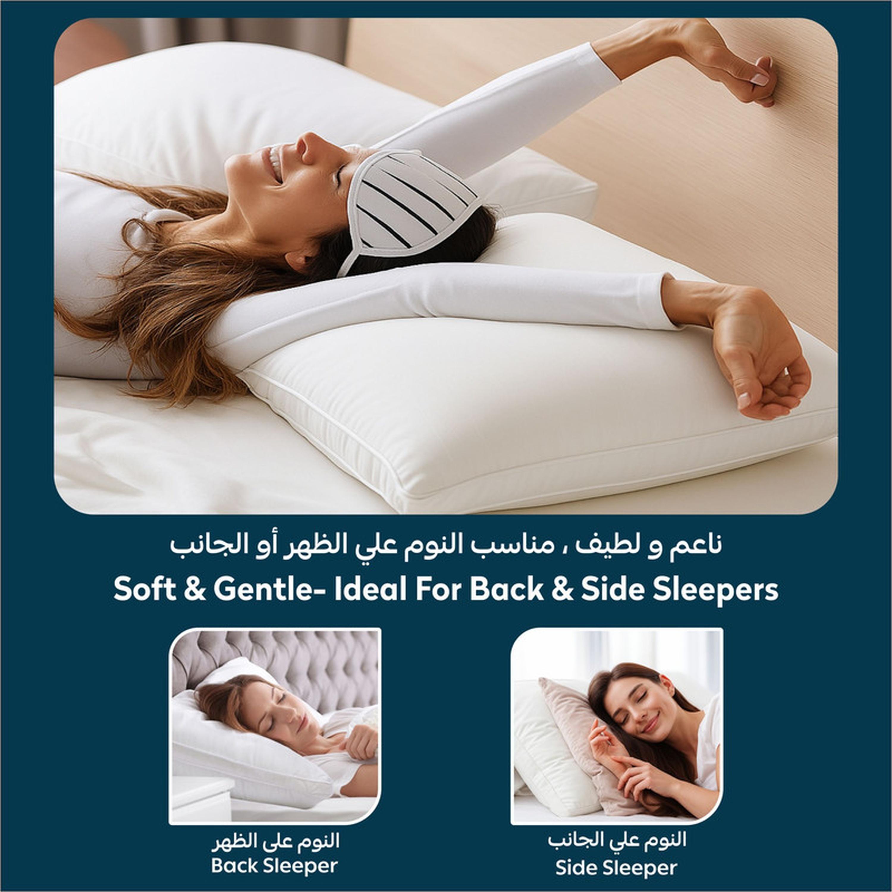 وسادة فاخرة بحشوة بديلة للريش من دونتيلا - 50×75 سم-household-bedding-pillows-image-6