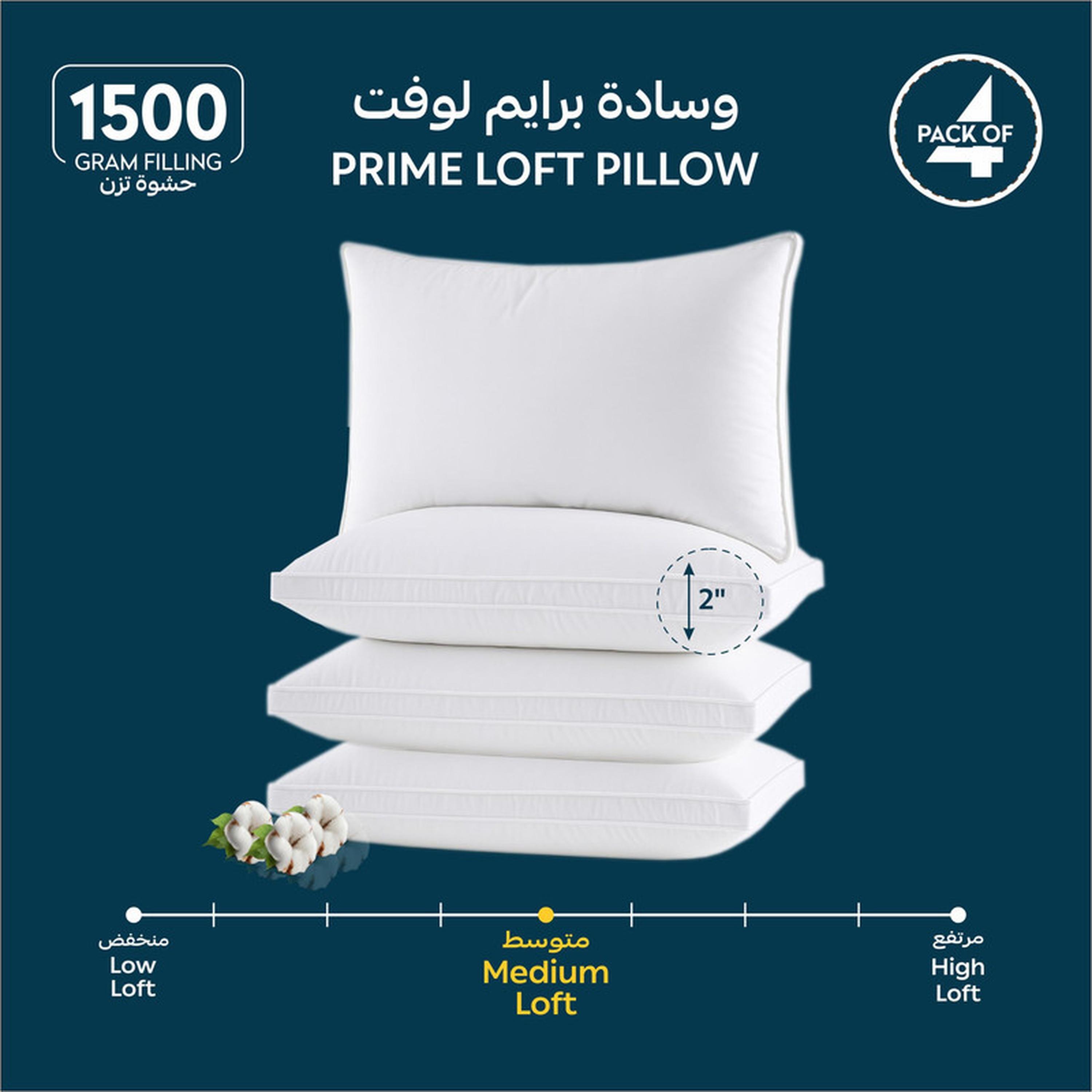 طقم وسائد حشوة بديل الريش 4 قطع من دونتيلا - 50x75 سم-household-bedding-pillows-image-1