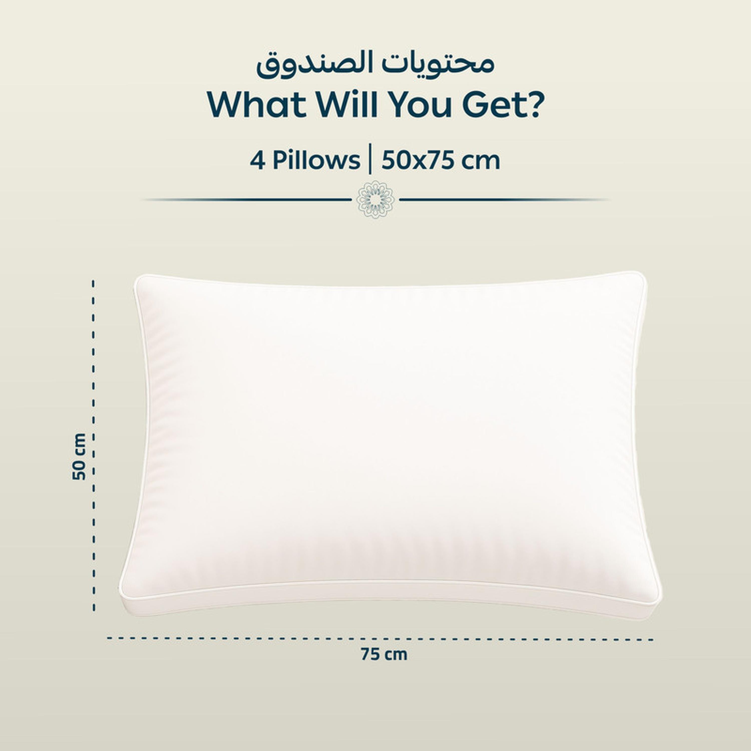 Down Alternative Filling 4-Piece Pillow Set - 50x75 cms-household-bedding-pillows-image-2