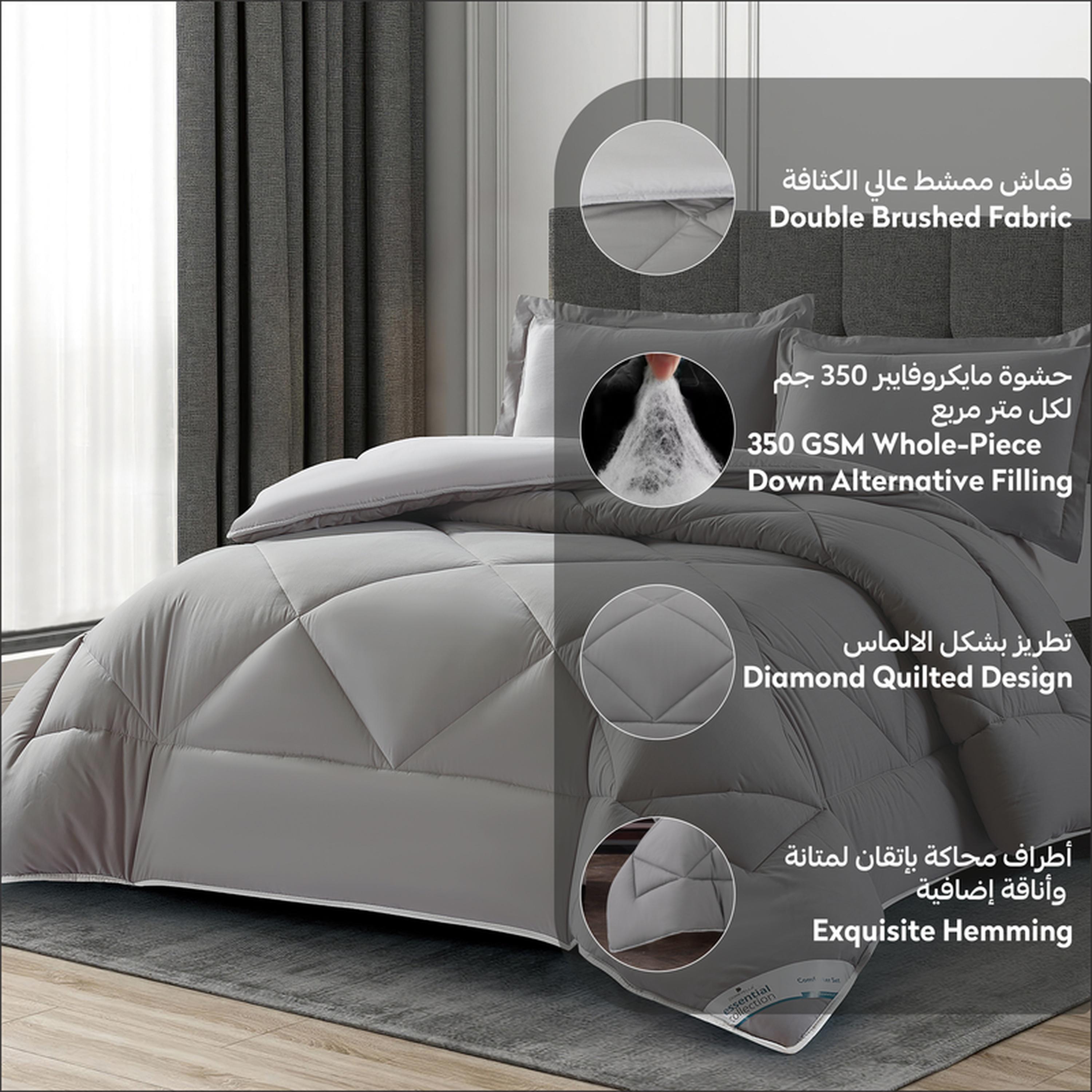 Quilted 3-Piece King Comforter Set - 240x260 cms-household-bedding-comfortersandbedspreads-comforters-image-5