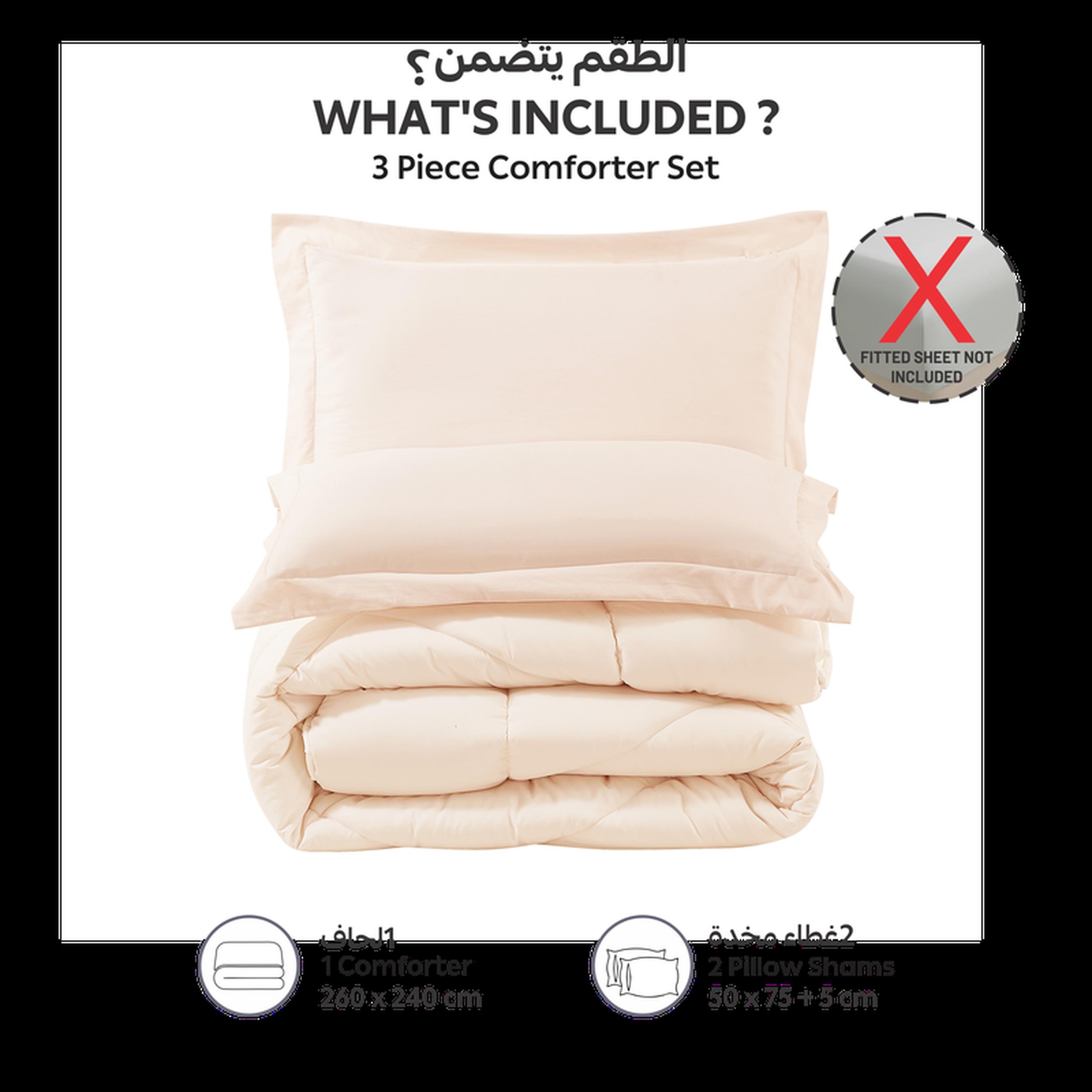 Quilted 3-Piece King Comforter Set - 240x260 cms-household-bedding-comfortersandbedspreads-comforters-image-4