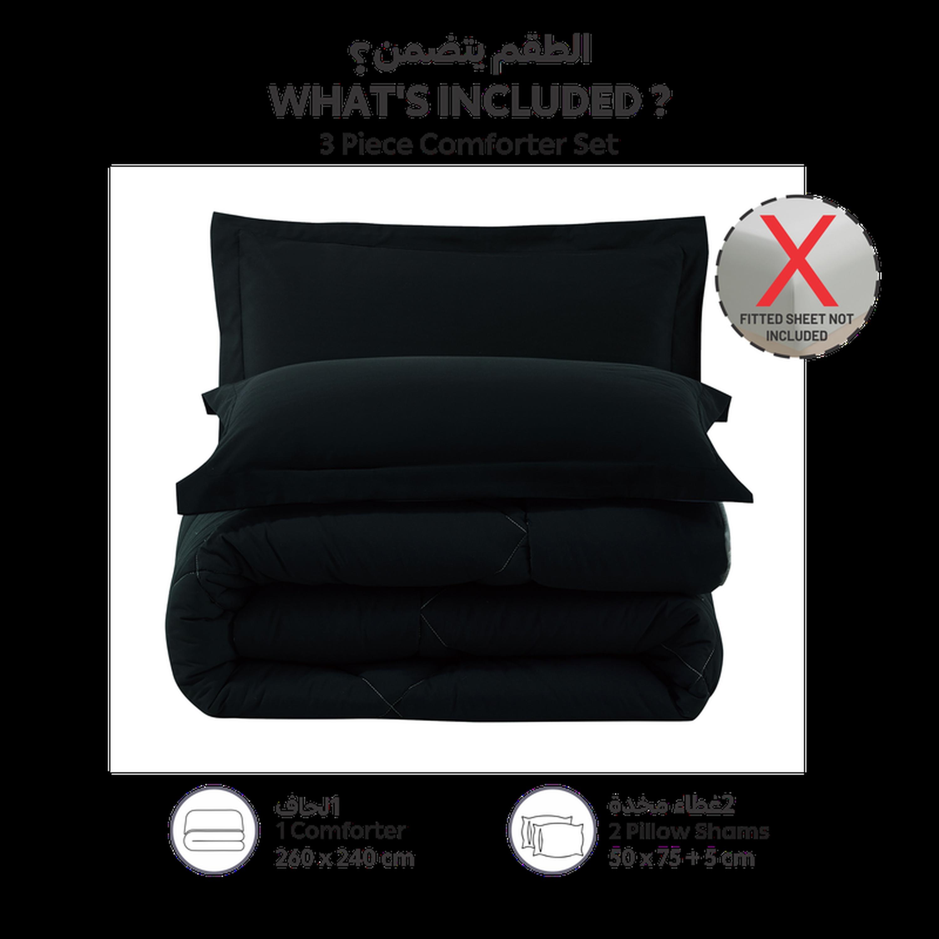 طقم لحاف كينج مبطن 3 قطع من دونتيلا - 240x260 سم-household-bedding-comfortersandbedspreads-comforters-image-4
