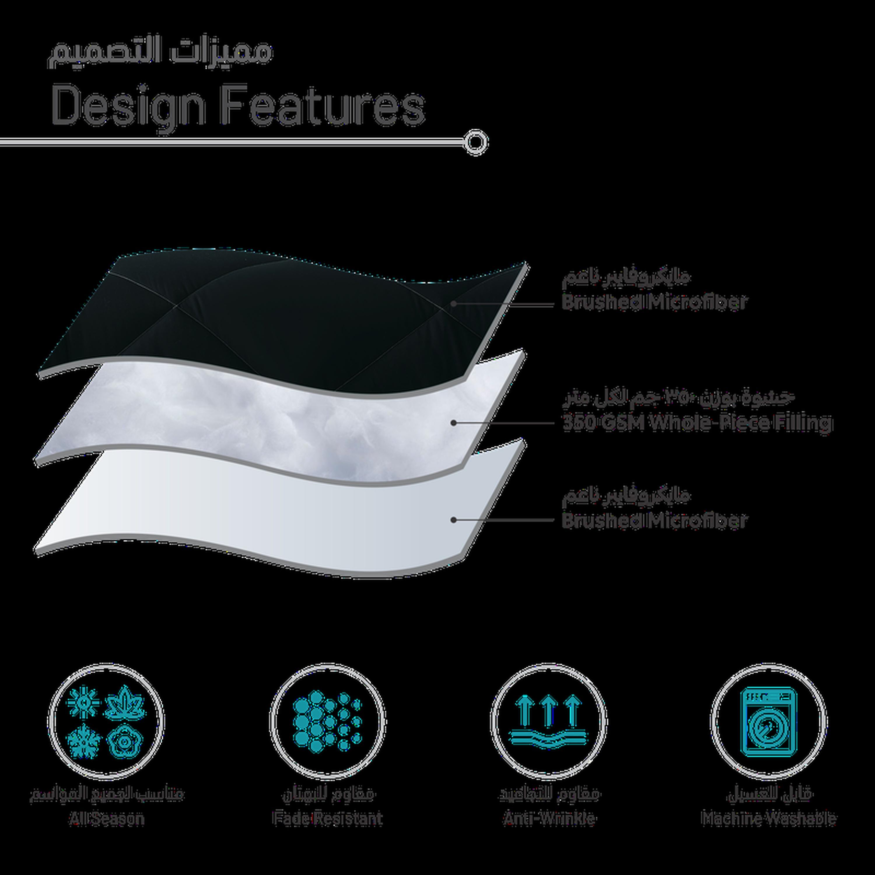 طقم لحاف كينج مبطن 3 قطع من دونتيلا - 240x260 سم-household-bedding-comfortersandbedspreads-comforters-image-6