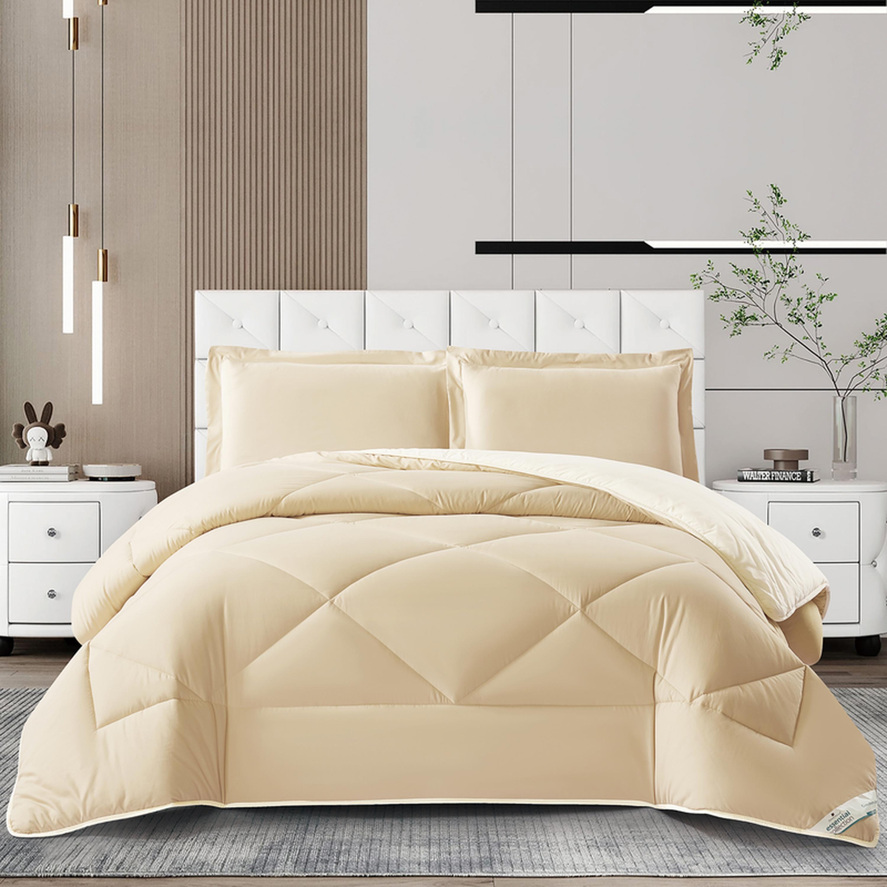 Quilted 3-Piece King Comforter Set - 240x260 cms-household-bedding-comfortersandbedspreads-comforters-image-1