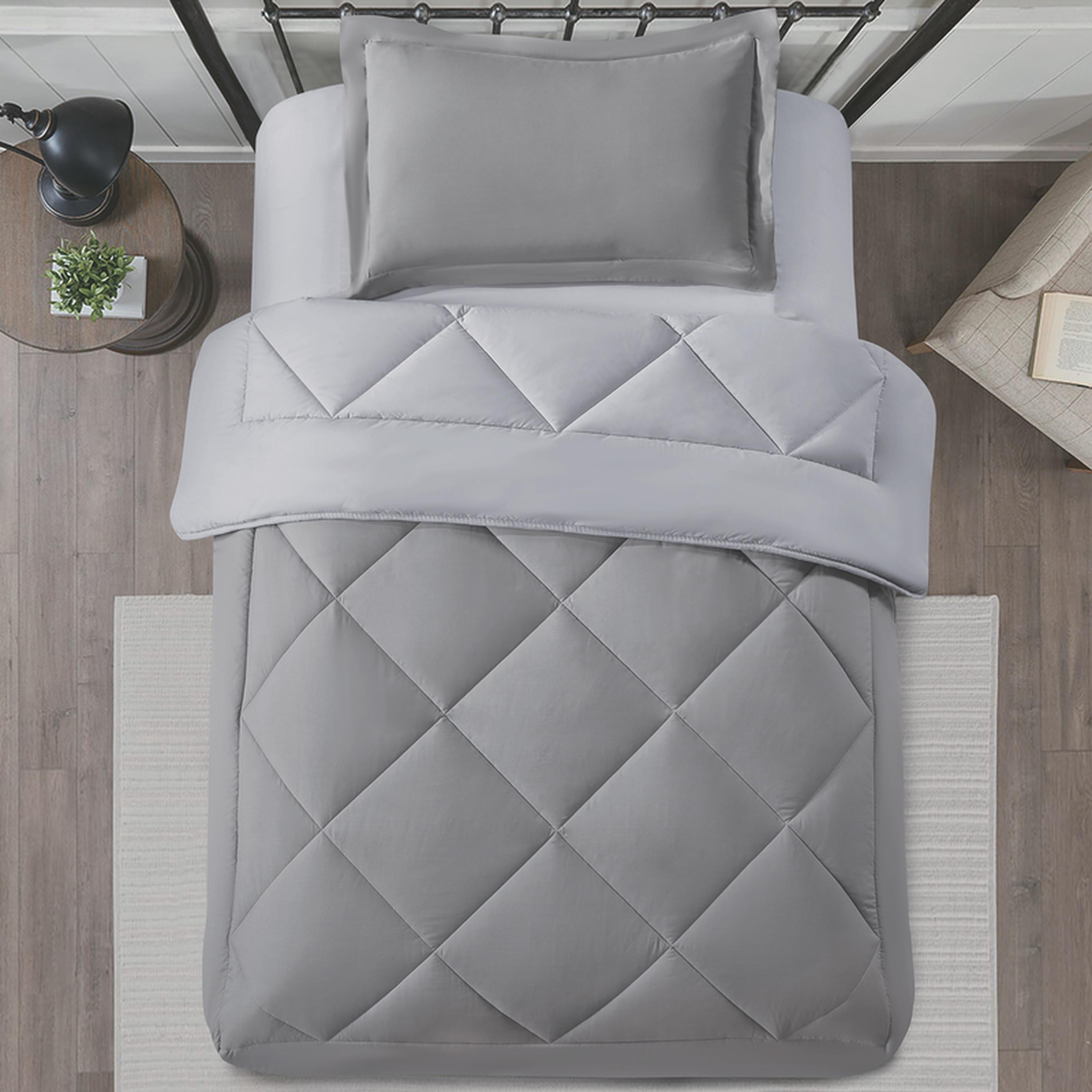 Diamond Quilted 2-Piece Twin Comforter Set - 170x230 cms-household-bedding-comfortersandbedspreads-comforters-image-1