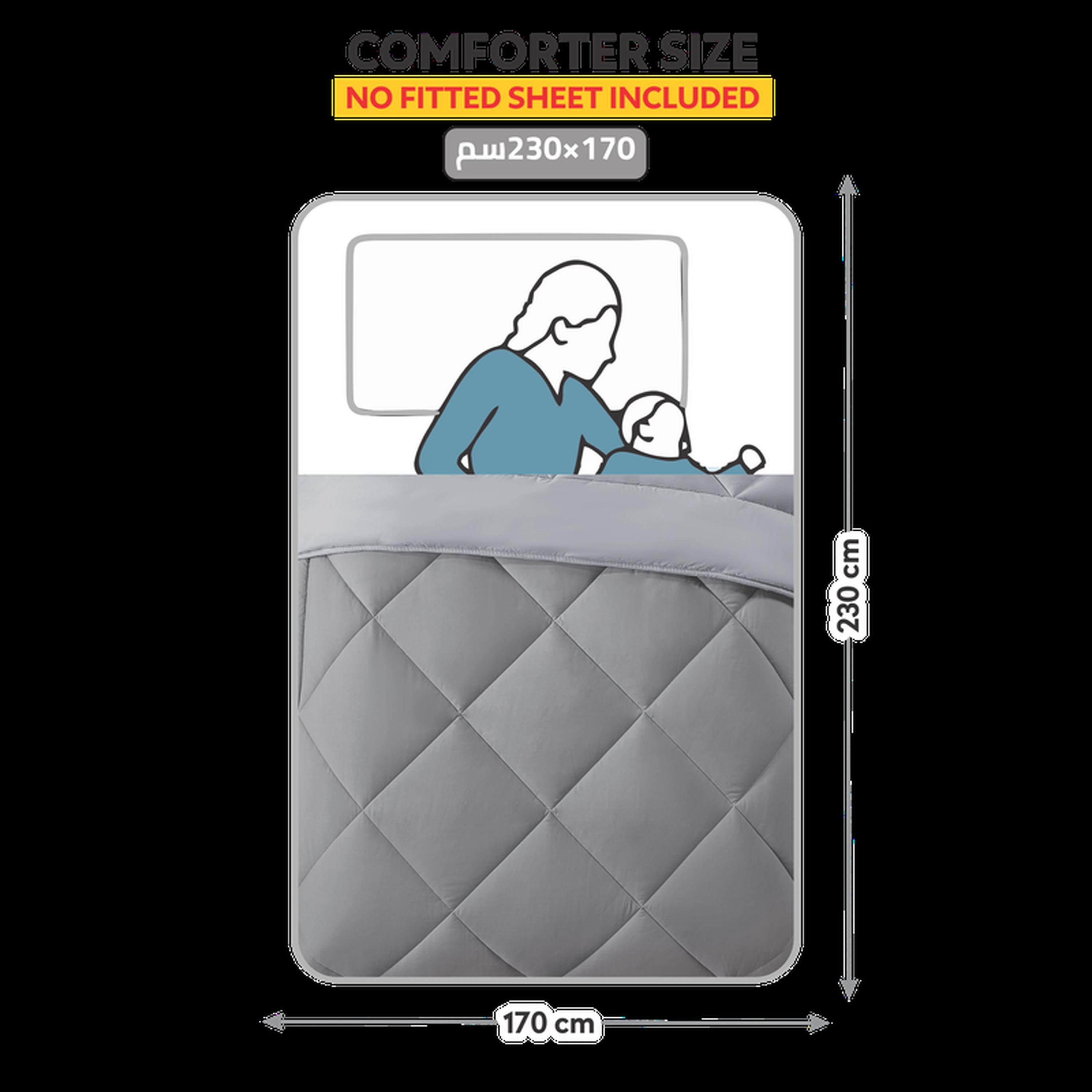 Diamond Quilted 2-Piece Twin Comforter Set - 170x230 cms-household-bedding-comfortersandbedspreads-comforters-image-3