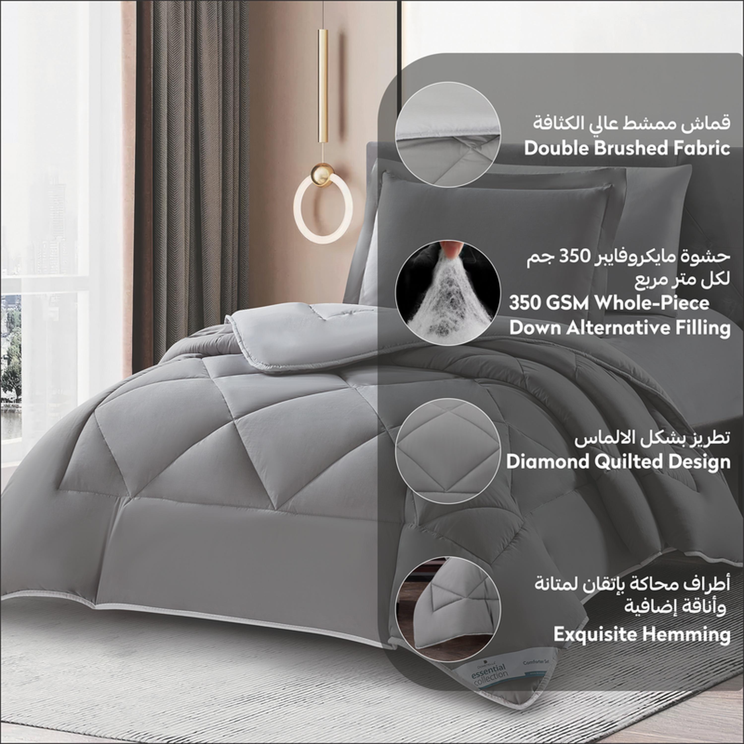 Diamond Quilted 2-Piece Twin Comforter Set - 170x230 cms-household-bedding-comfortersandbedspreads-comforters-image-5