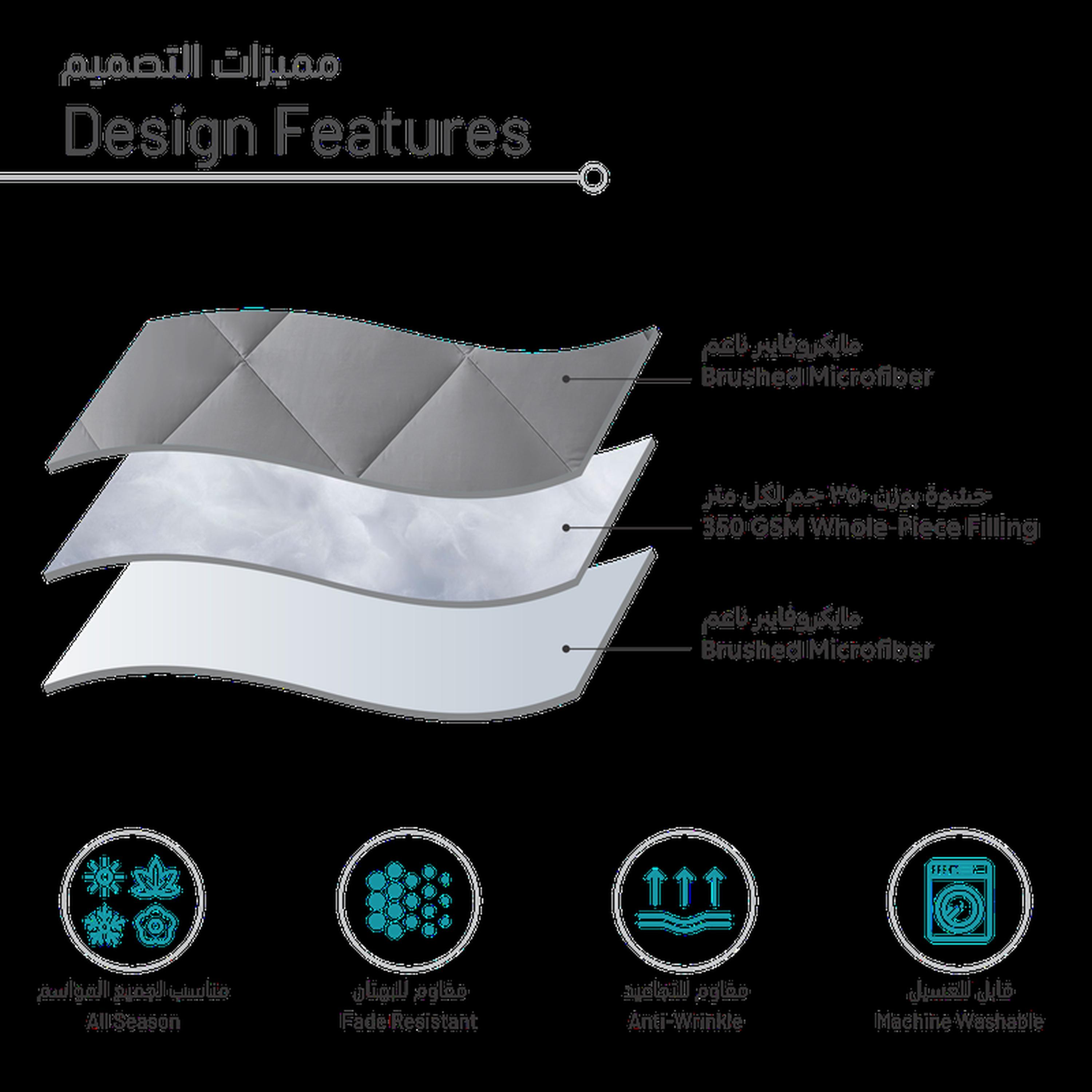 Diamond Quilted 2-Piece Twin Comforter Set - 170x230 cms-household-bedding-comfortersandbedspreads-comforters-image-6
