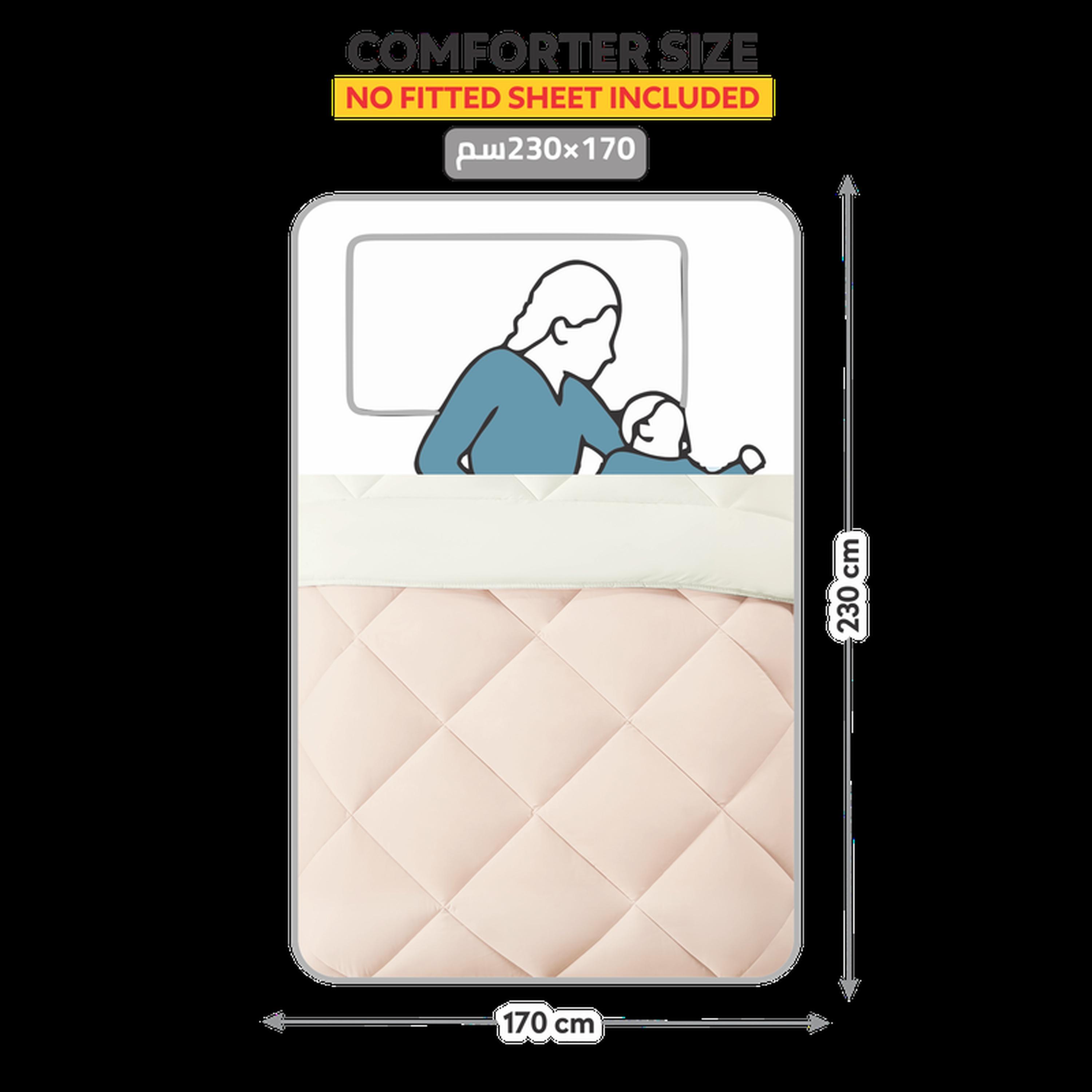 Diamond Quilted 2-Piece Twin Comforter Set - 170x230 cms-household-bedding-comfortersandbedspreads-comforters-image-3