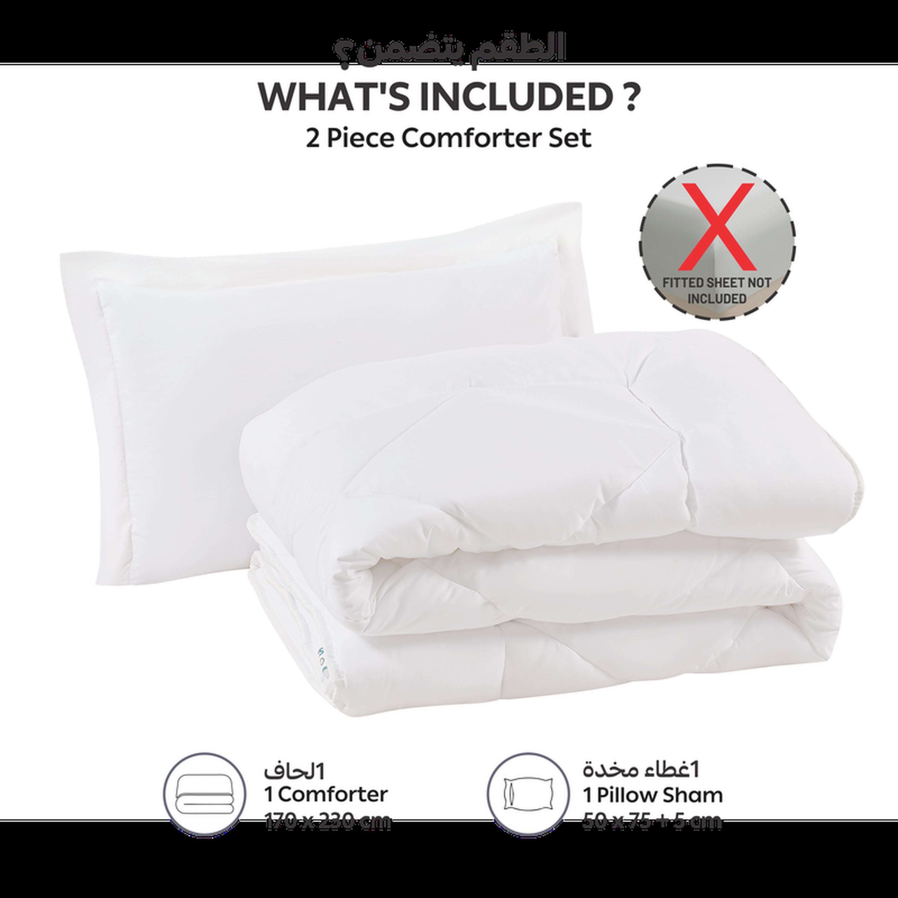 طقم لحاف توين معنقد 2 قطع من دونتيلا - 170×230 سم-household-bedding-comfortersandbedspreads-comforters-image-4