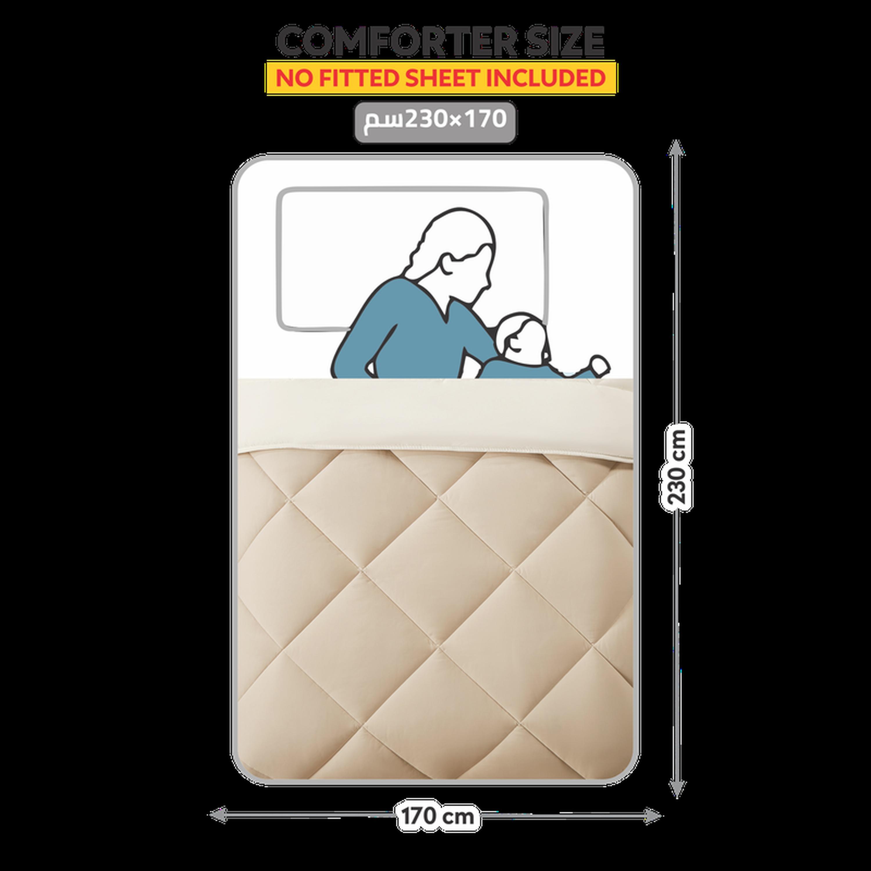 Diamond Quilted 2-Piece Twin Comforter Set - 170x230 cms-household-bedding-comfortersandbedspreads-comforters-image-3