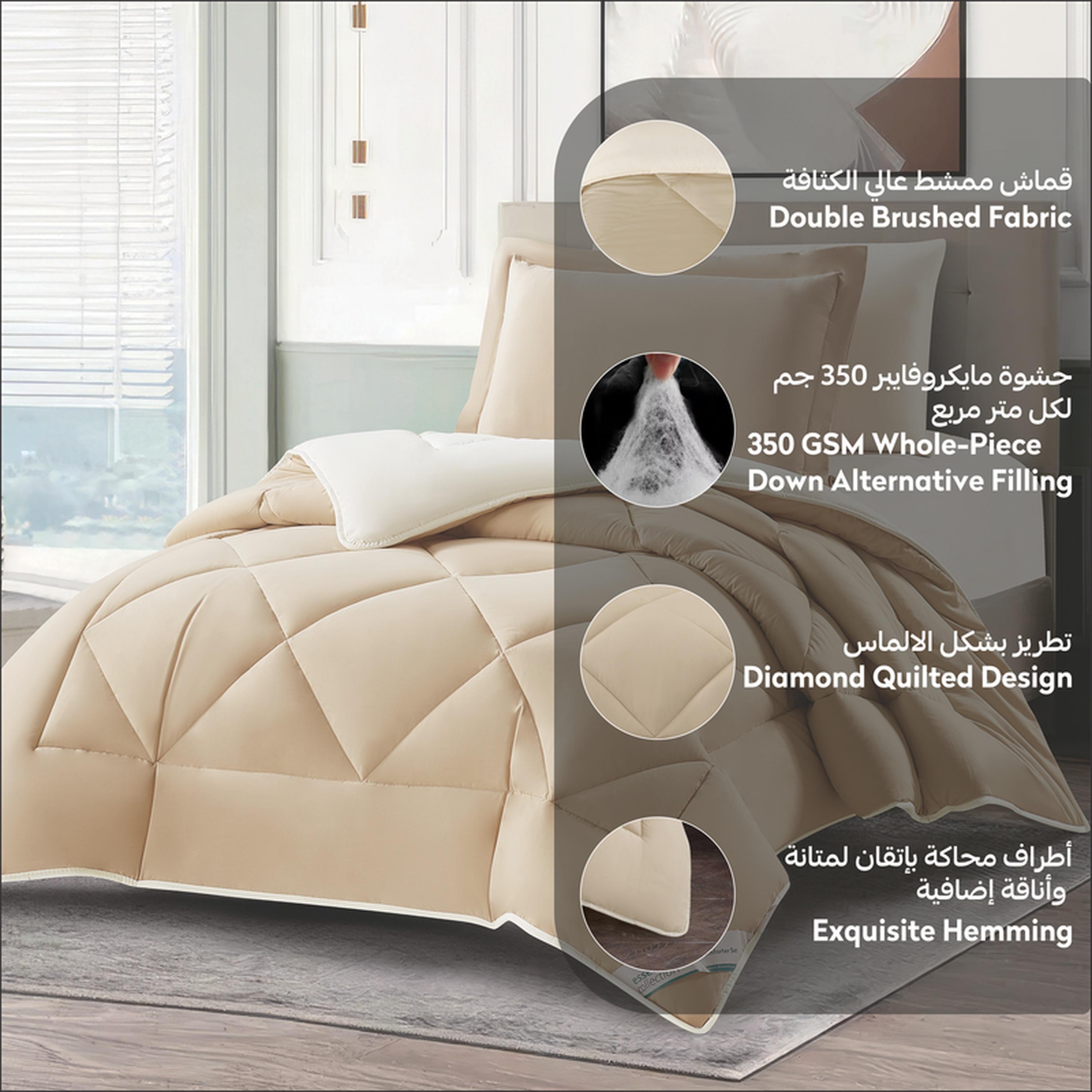 Diamond Quilted 2-Piece Twin Comforter Set - 170x230 cms-household-bedding-comfortersandbedspreads-comforters-image-5