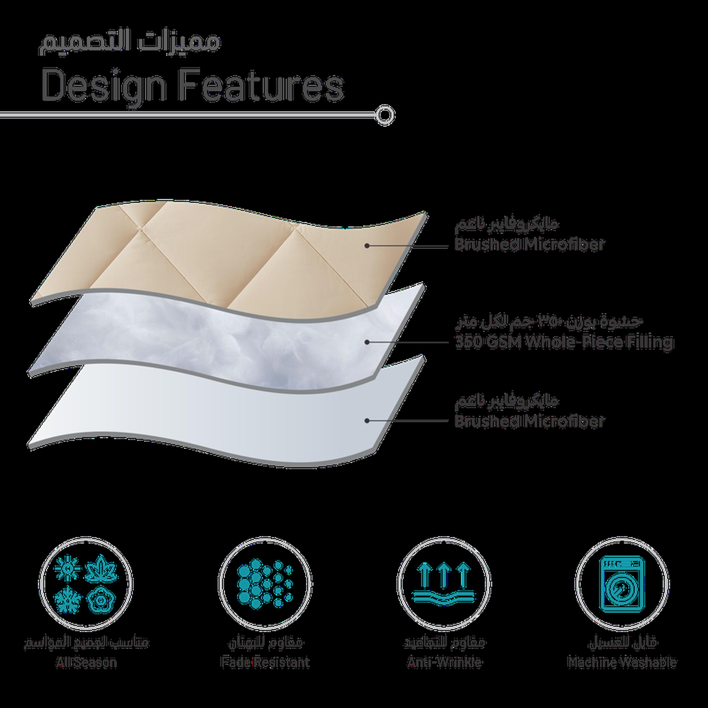 Diamond Quilted 2-Piece Twin Comforter Set - 170x230 cms-household-bedding-comfortersandbedspreads-comforters-image-6