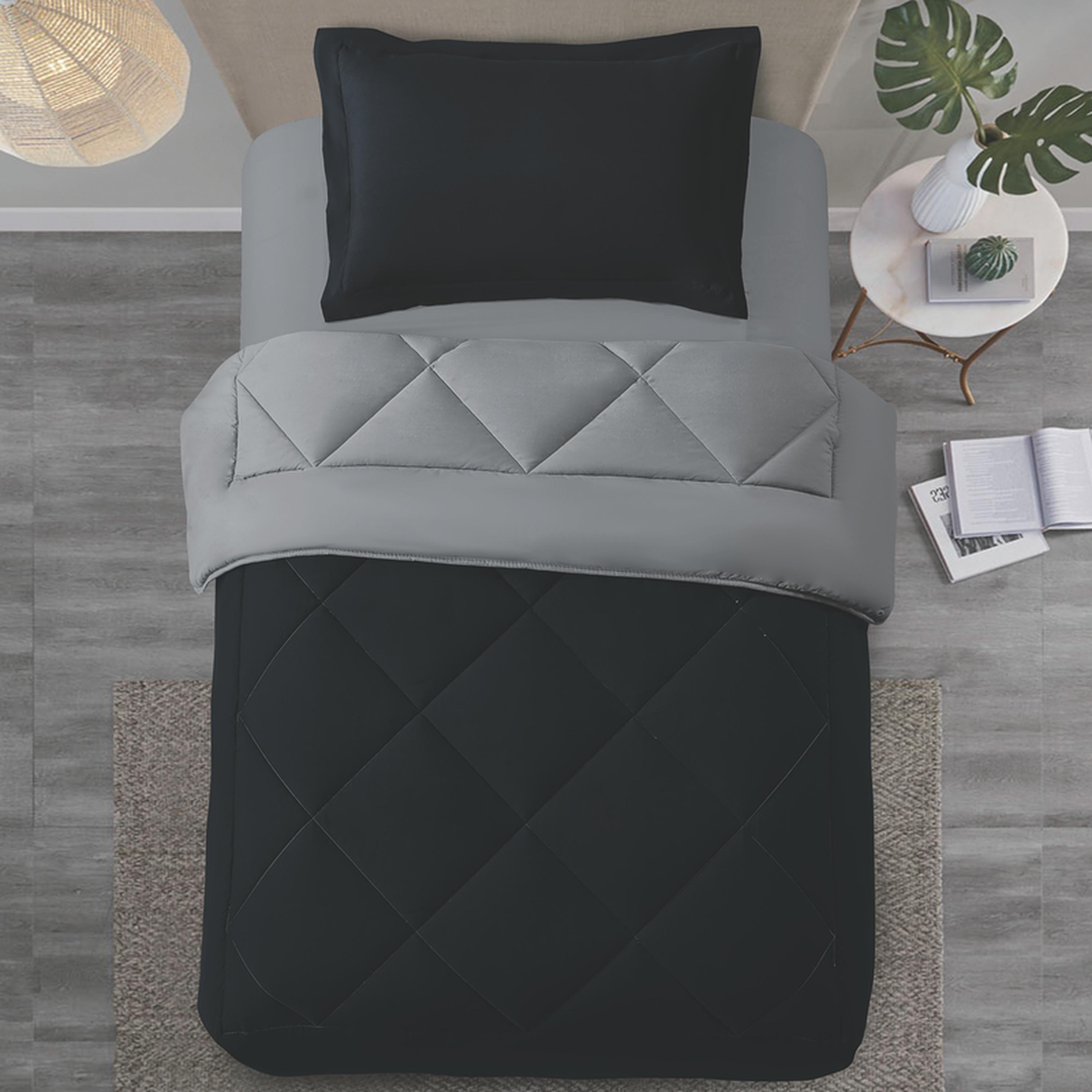 Diamond Quilted 2-Piece Twin Comforter Set - 170x230 cms-household-bedding-comfortersandbedspreads-comforters-image-1