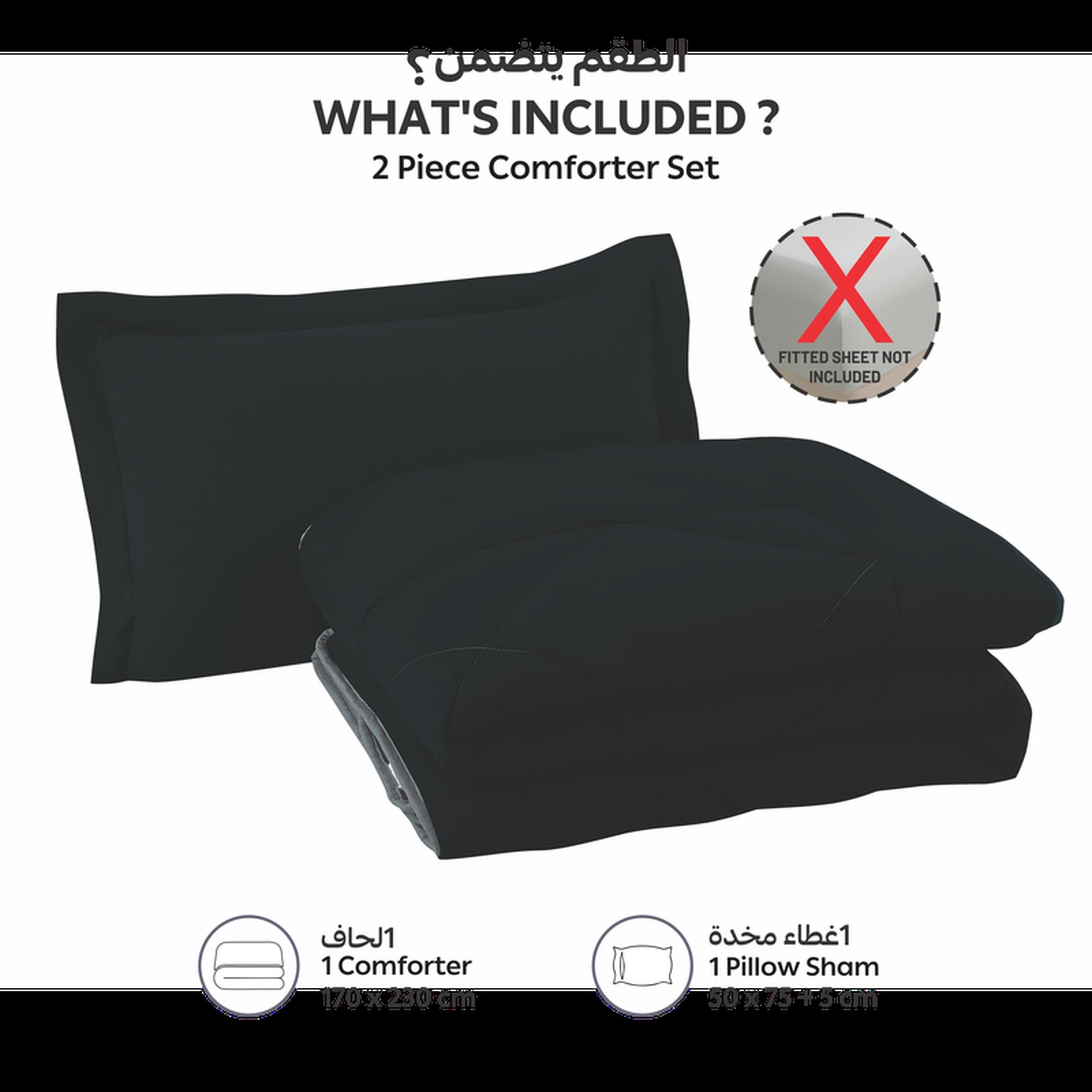 Diamond Quilted 2-Piece Twin Comforter Set - 170x230 cms-household-bedding-comfortersandbedspreads-comforters-image-4