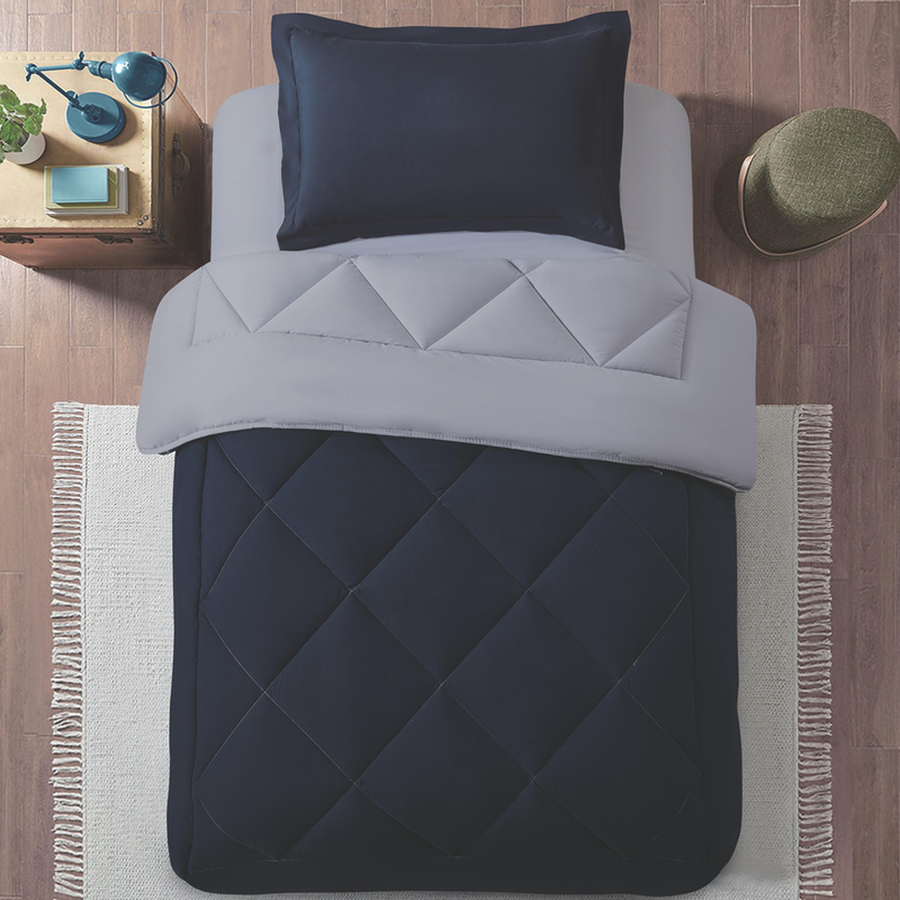 Diamond Quilted 2-Piece Twin Comforter Set - 170x230 cms-household-bedding-comfortersandbedspreads-comforters-image-1