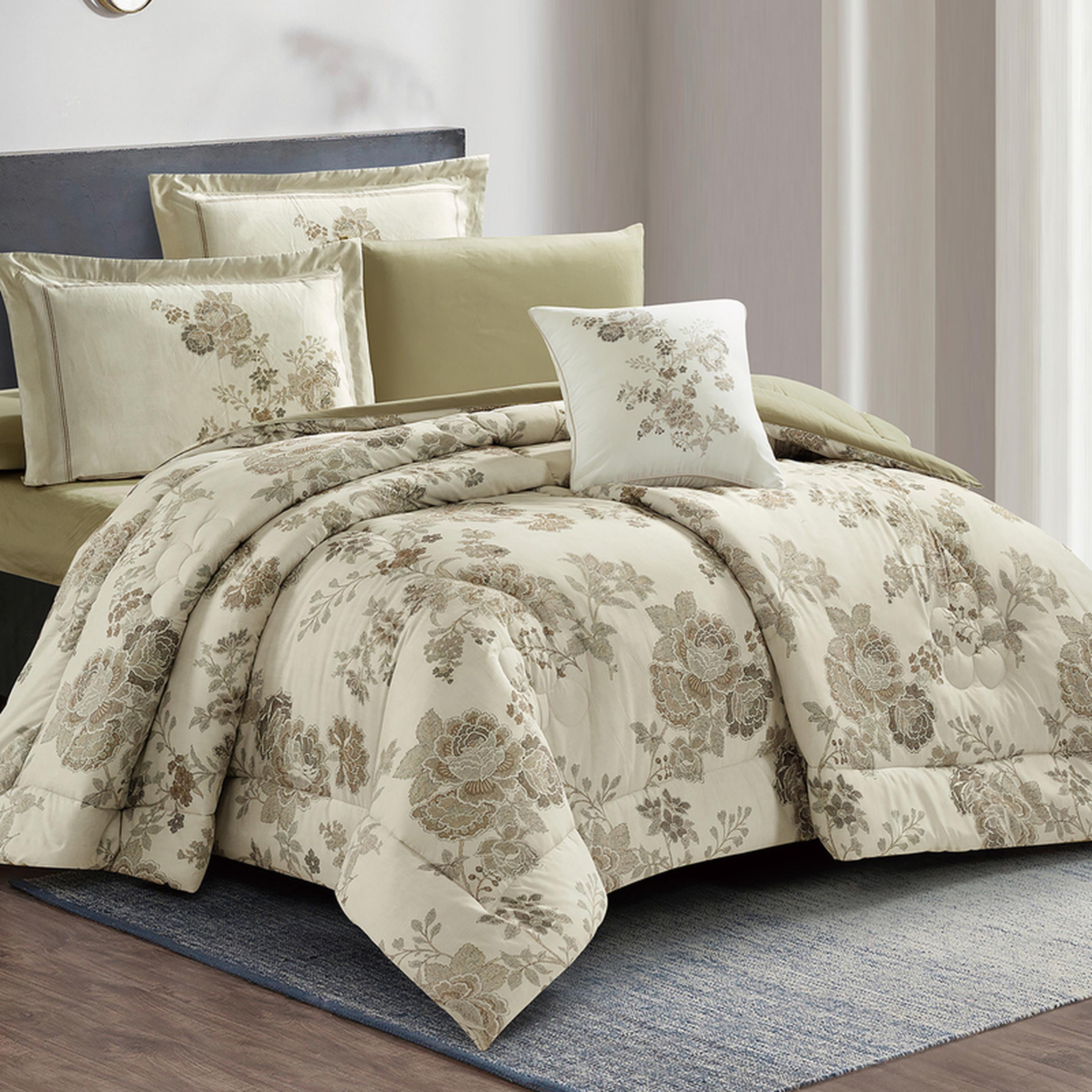 طقم لحاف كينج 7 قطع بطبعات من دونتيلا - 250x230 سم-household-bedding-comfortersandbedspreads-comforters-image-2