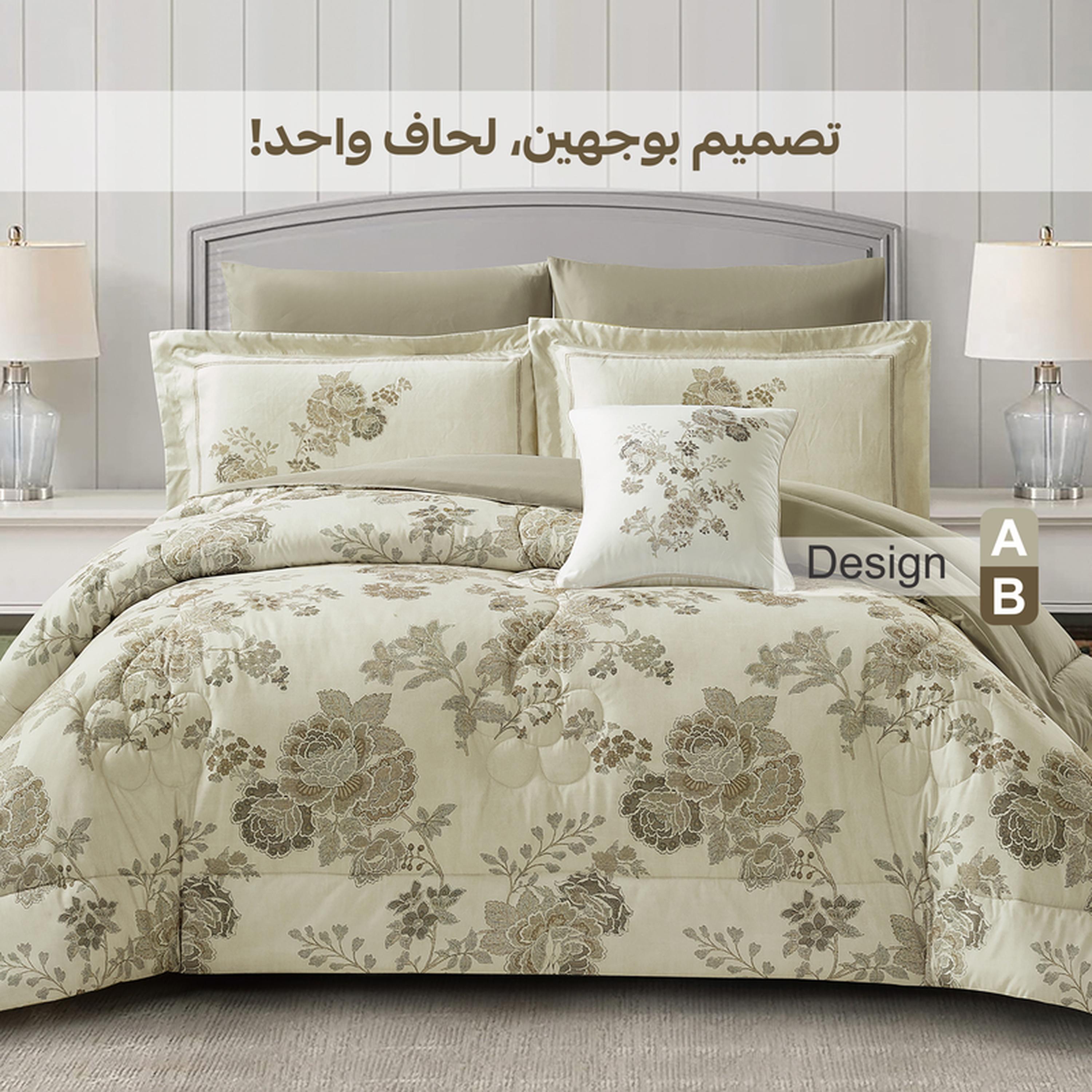 طقم لحاف كينج 7 قطع بطبعات من دونتيلا - 250x230 سم-household-bedding-comfortersandbedspreads-comforters-image-6