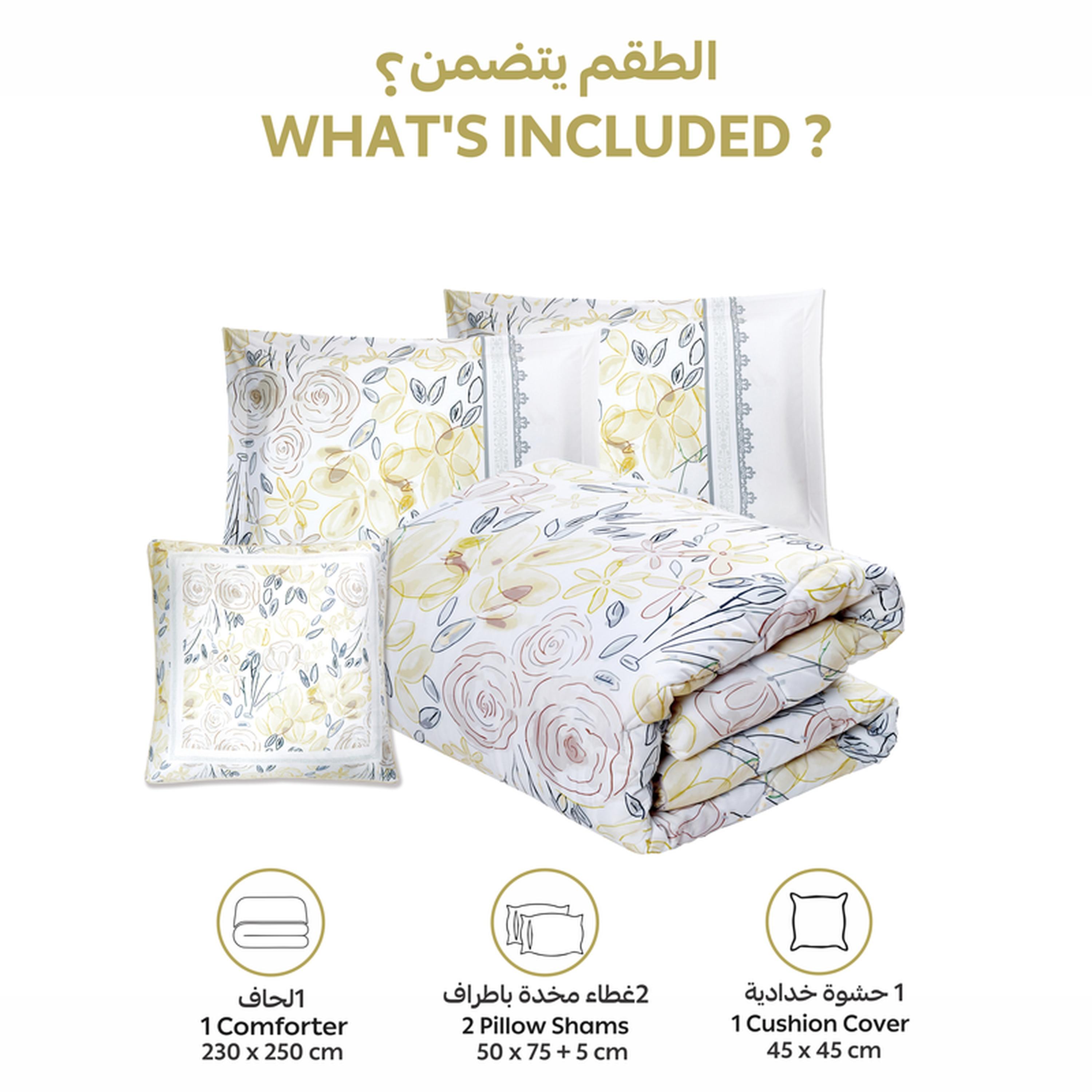 Printed 4-Piece King Comforter Set - 250x230 cms-household-bedding-comfortersandbedspreads-comforters-image-4