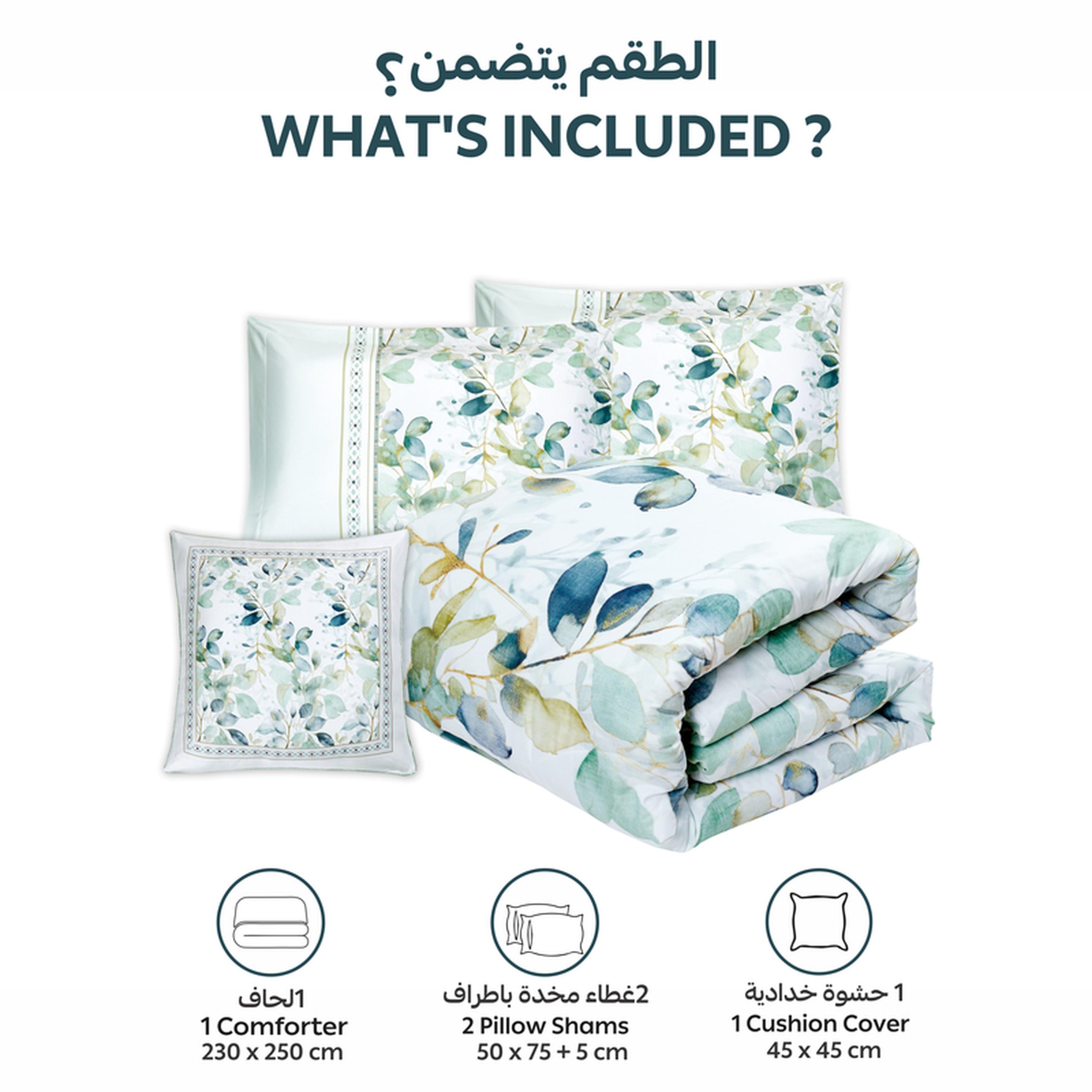 طقم لحاف كينج بطبعات 4 قطع من دونتيلا - 250x230 سم-household-bedding-comfortersandbedspreads-comforters-image-4
