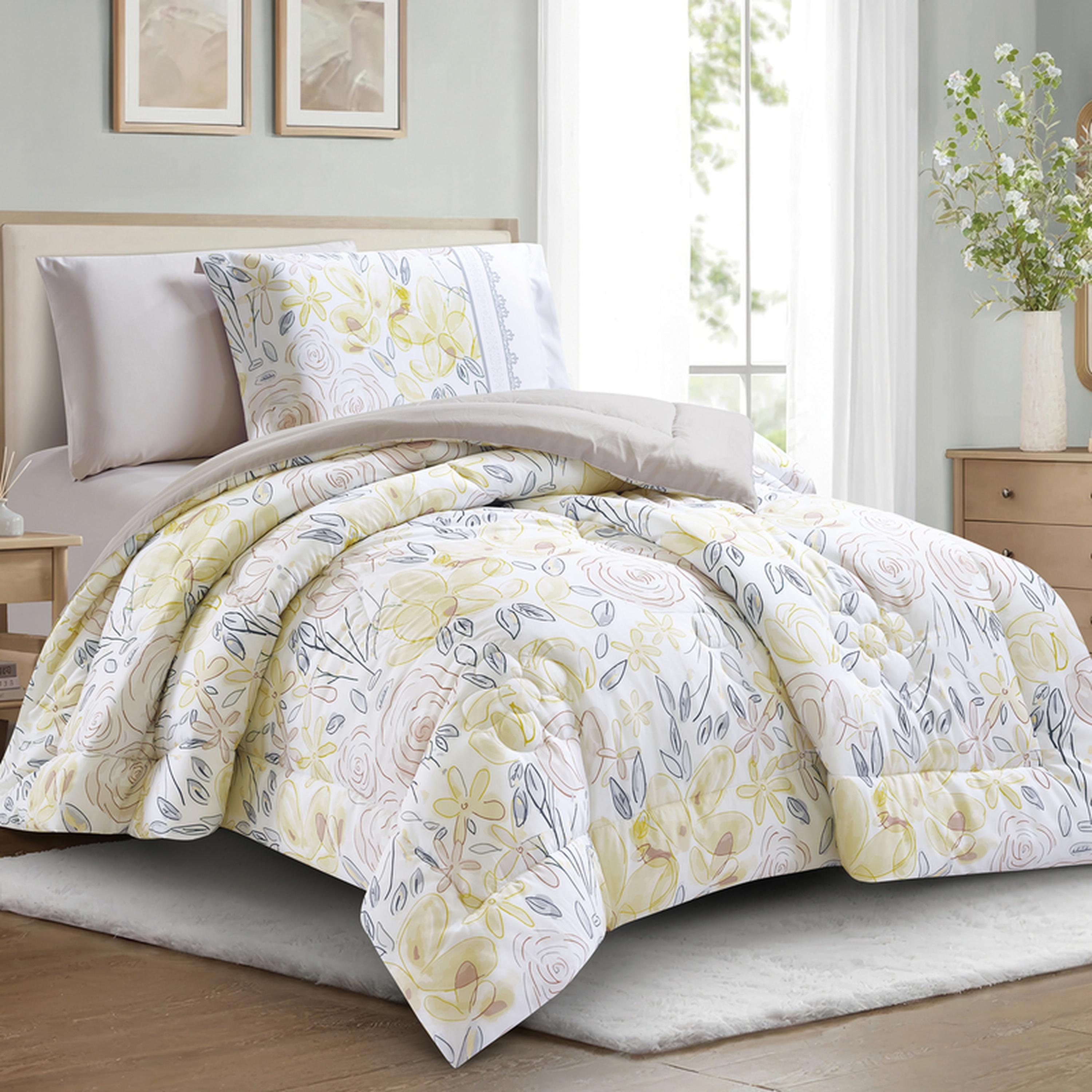 Printed 4-Piece Single Comforter Set - 170x230 cms-household-bedding-comfortersandbedspreads-comforters-image-2