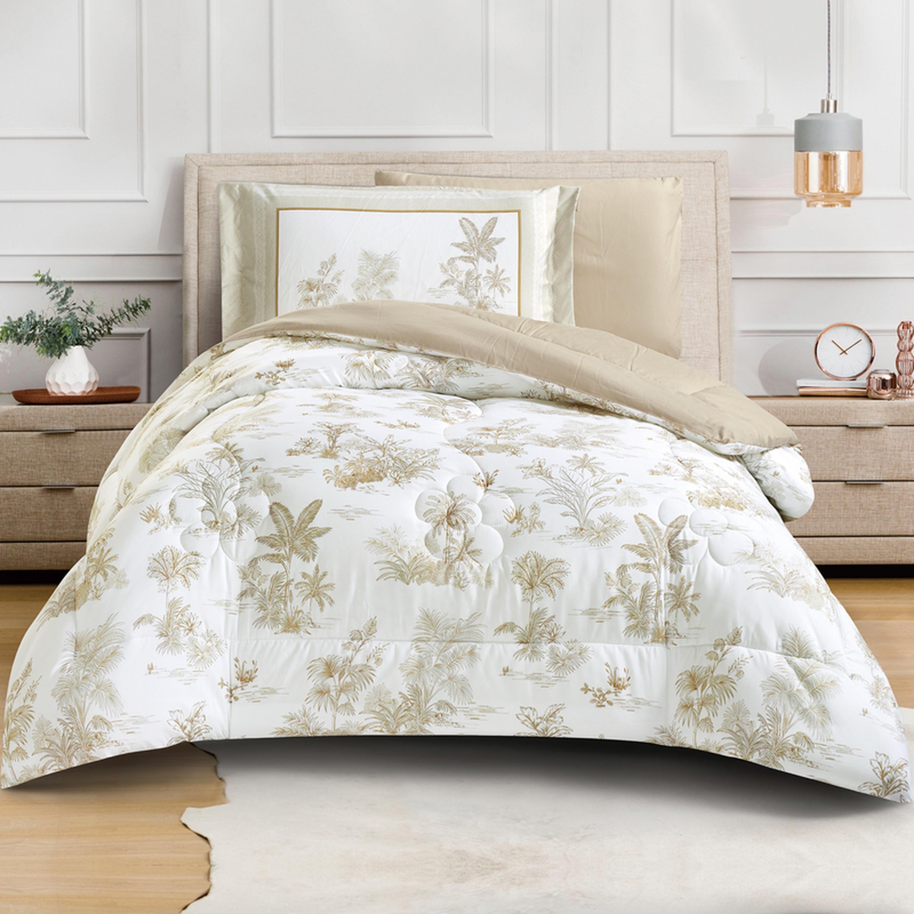 Printed 4-Piece Single Comforter Set - 170x230 cms-household-bedding-comfortersandbedspreads-comforters-image-1