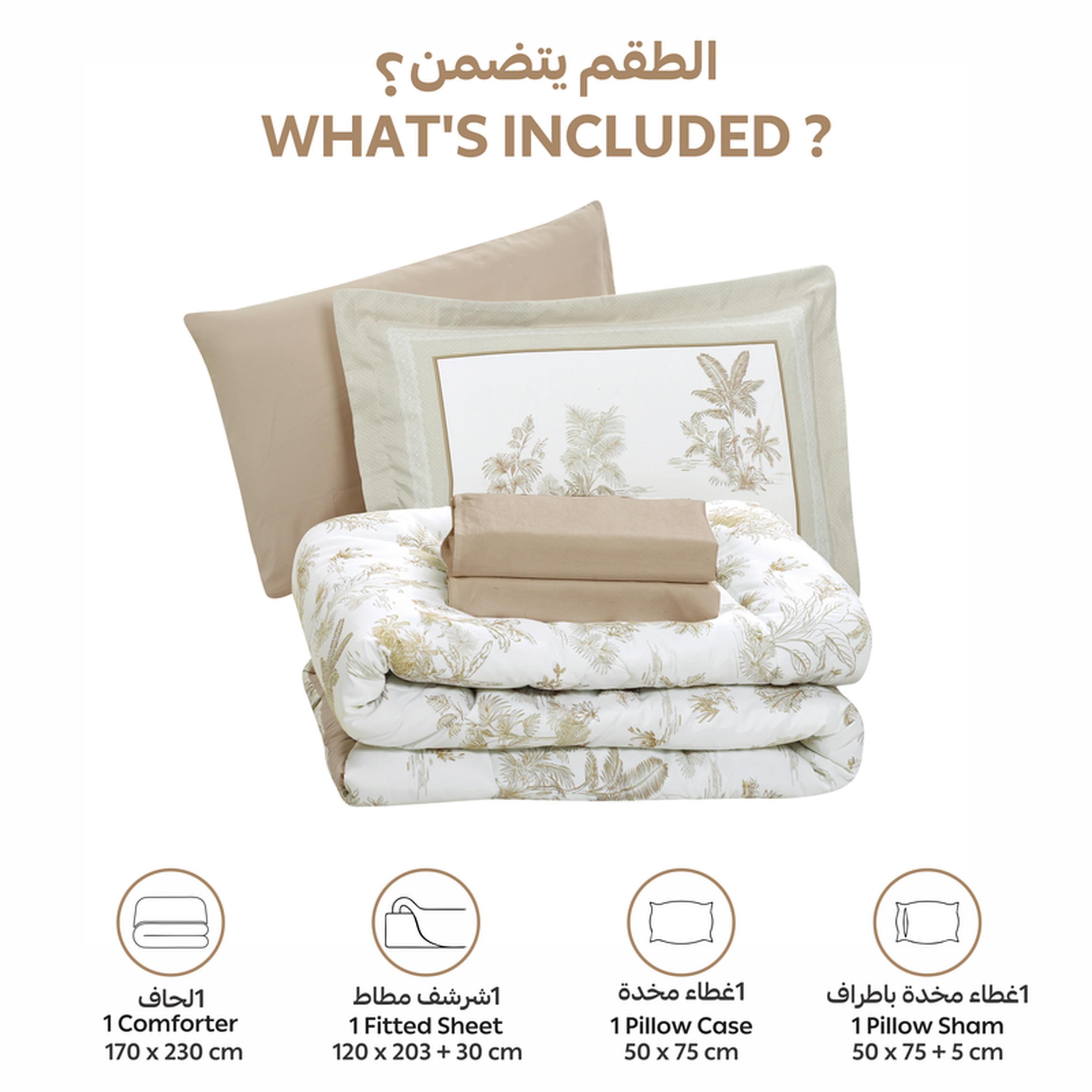 Printed 4-Piece Single Comforter Set - 170x230 cms-household-bedding-comfortersandbedspreads-comforters-image-4