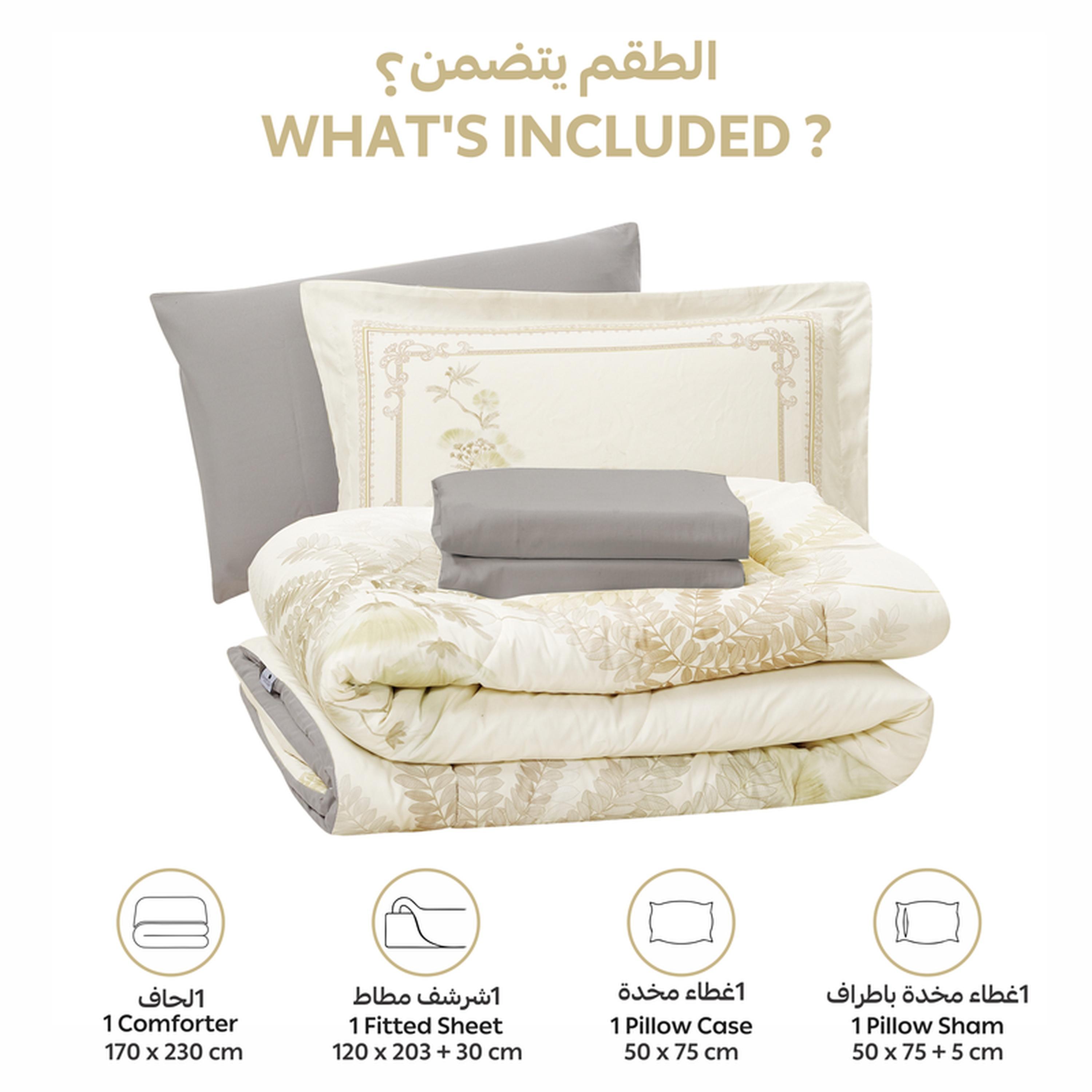 Printed 4-Piece Single Comforter Set - 170x230 cms-household-bedding-comfortersandbedspreads-comforters-image-4