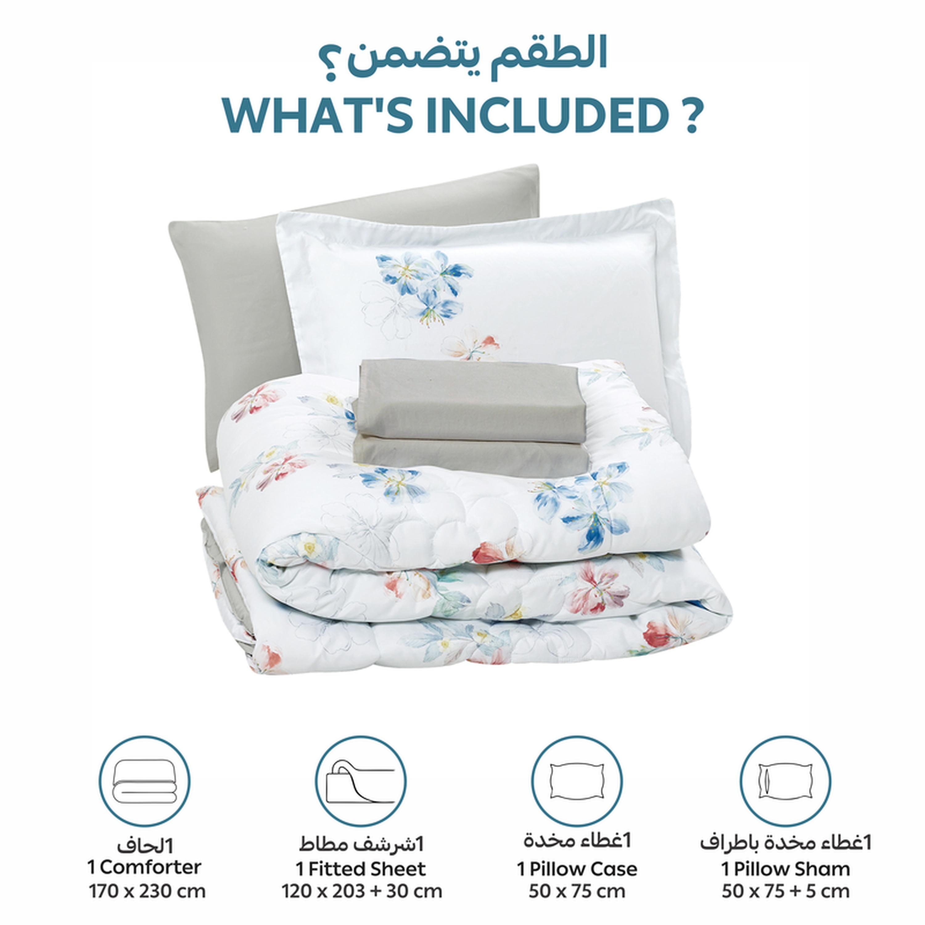 Printed 4-Piece Single Comforter Set - 170x230 cms-household-bedding-comfortersandbedspreads-comforters-image-4