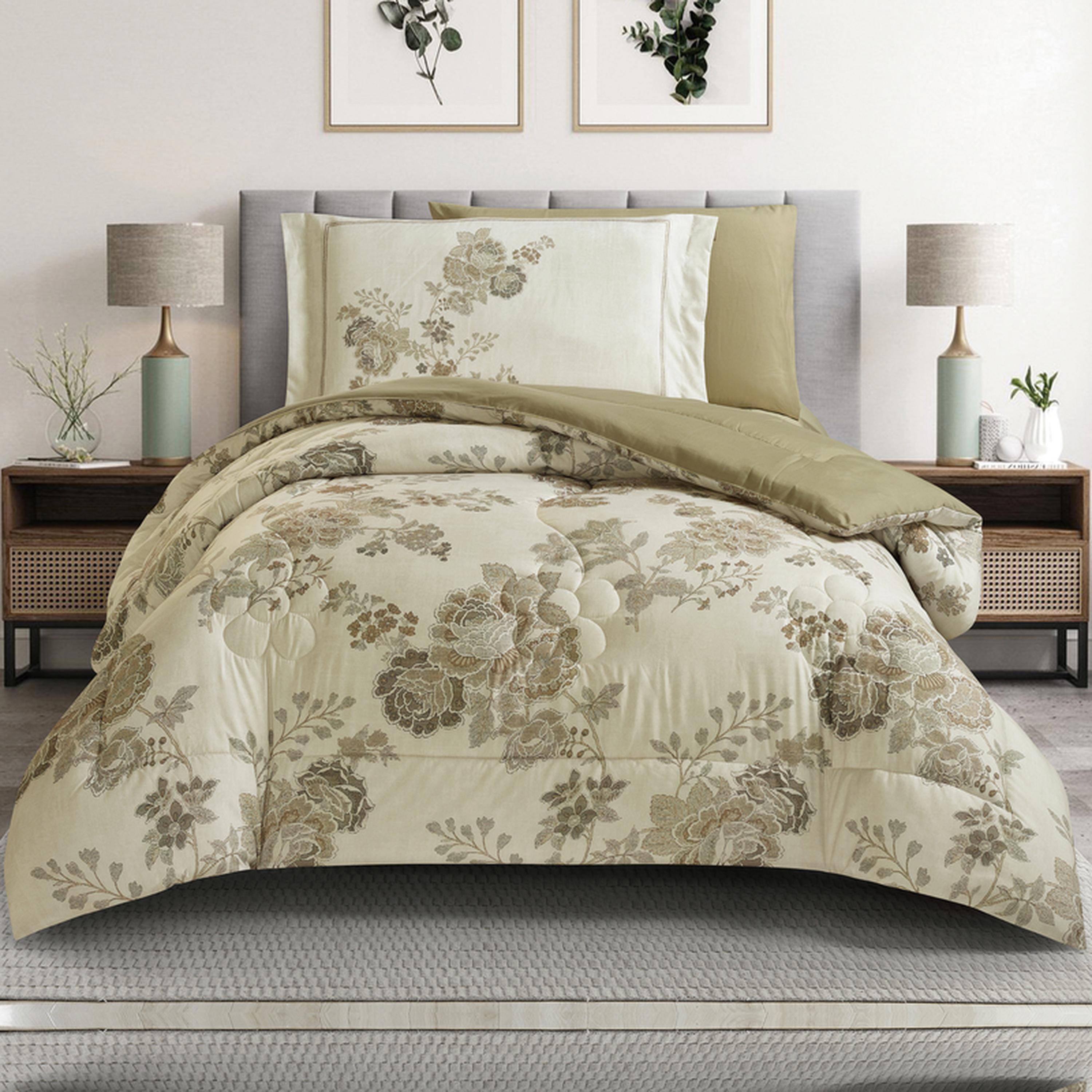 طقم لحاف فردي بطبعات 4 قطع من دوناتيلا - 170×230 سم-household-bedding-comfortersandbedspreads-comforters-image-1
