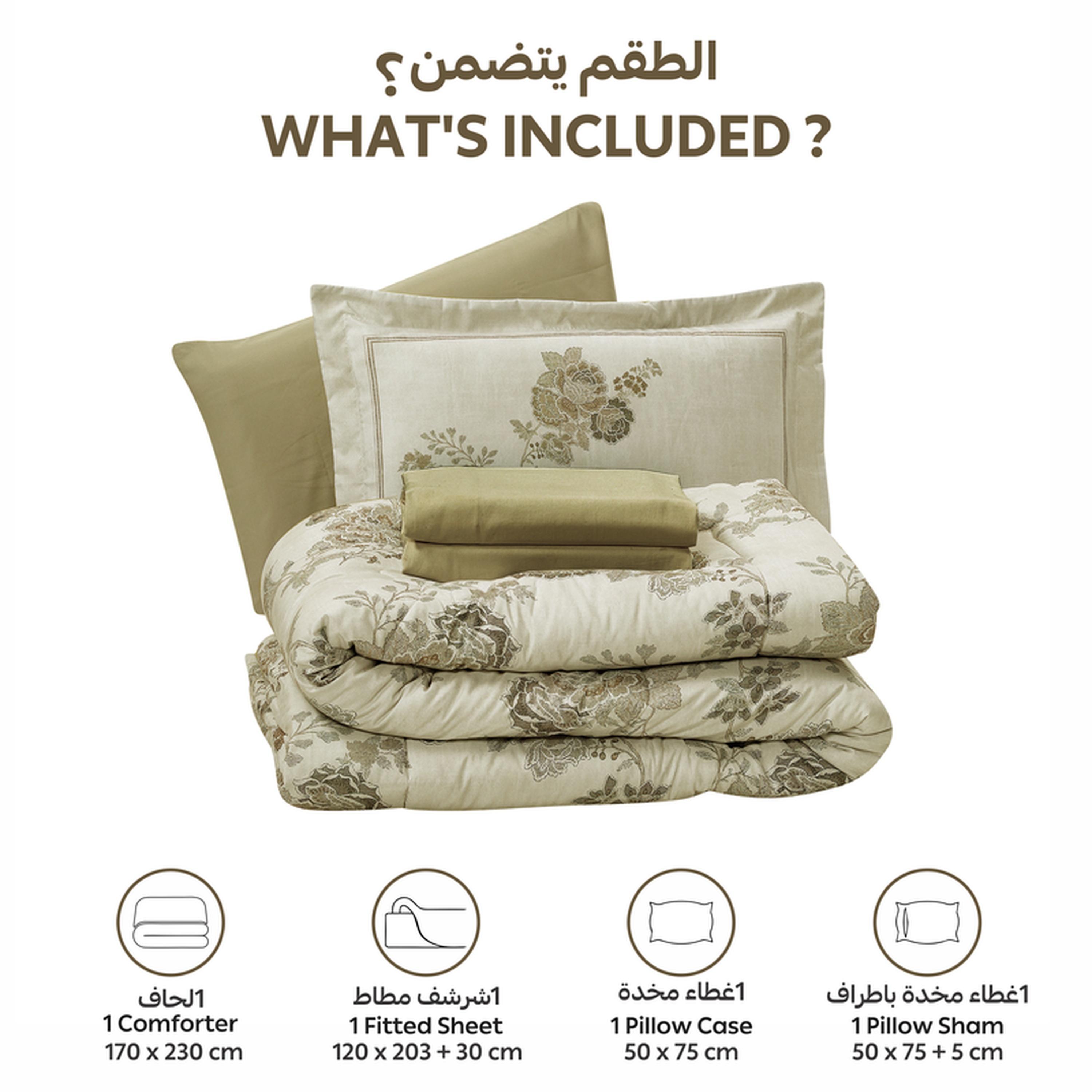 طقم لحاف فردي بطبعات 4 قطع من دوناتيلا - 170×230 سم-household-bedding-comfortersandbedspreads-comforters-image-4