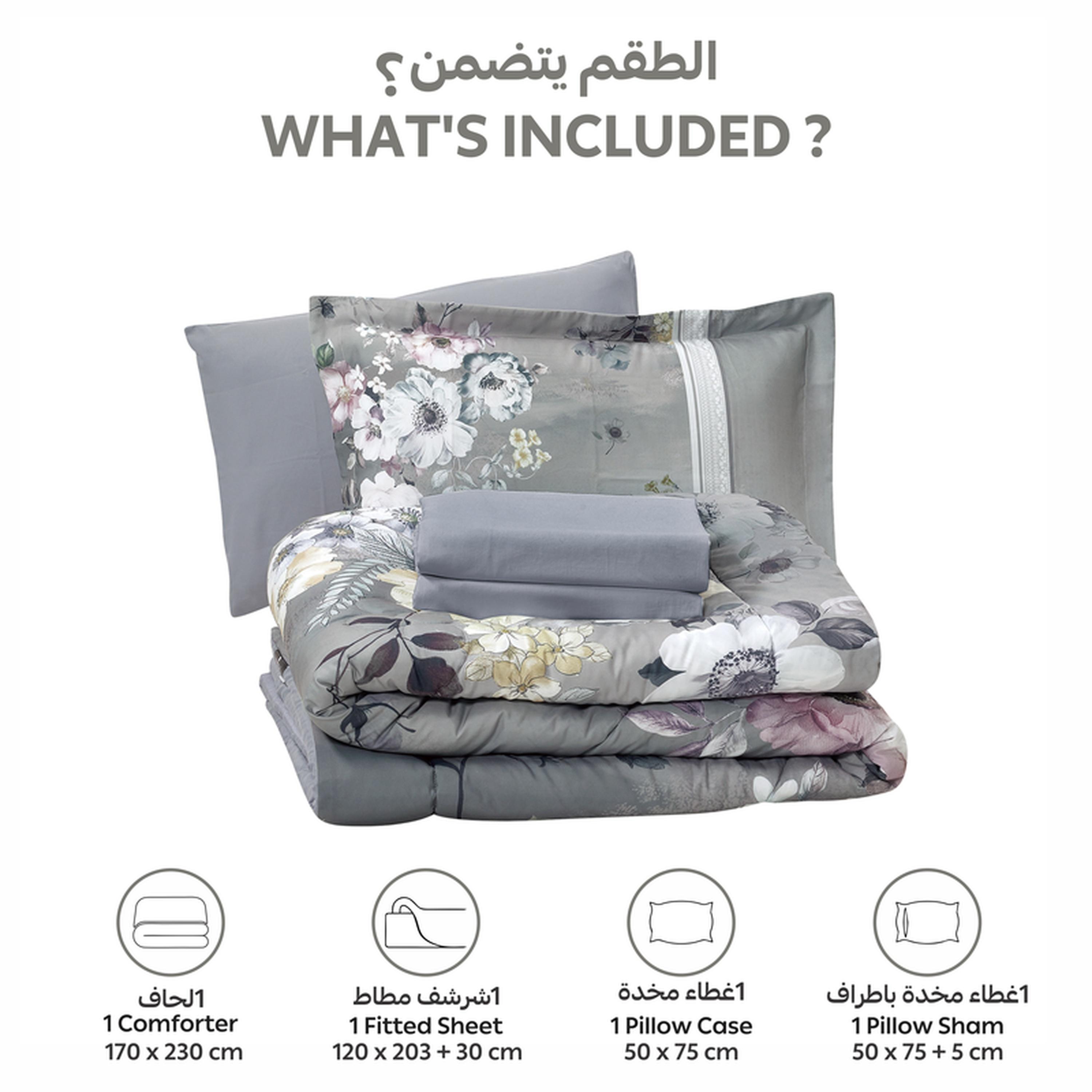 طقم لحاف فردي بطبعات 4 قطع من دوناتيلا - 170×230 سم-household-bedding-comfortersandbedspreads-comforters-image-4