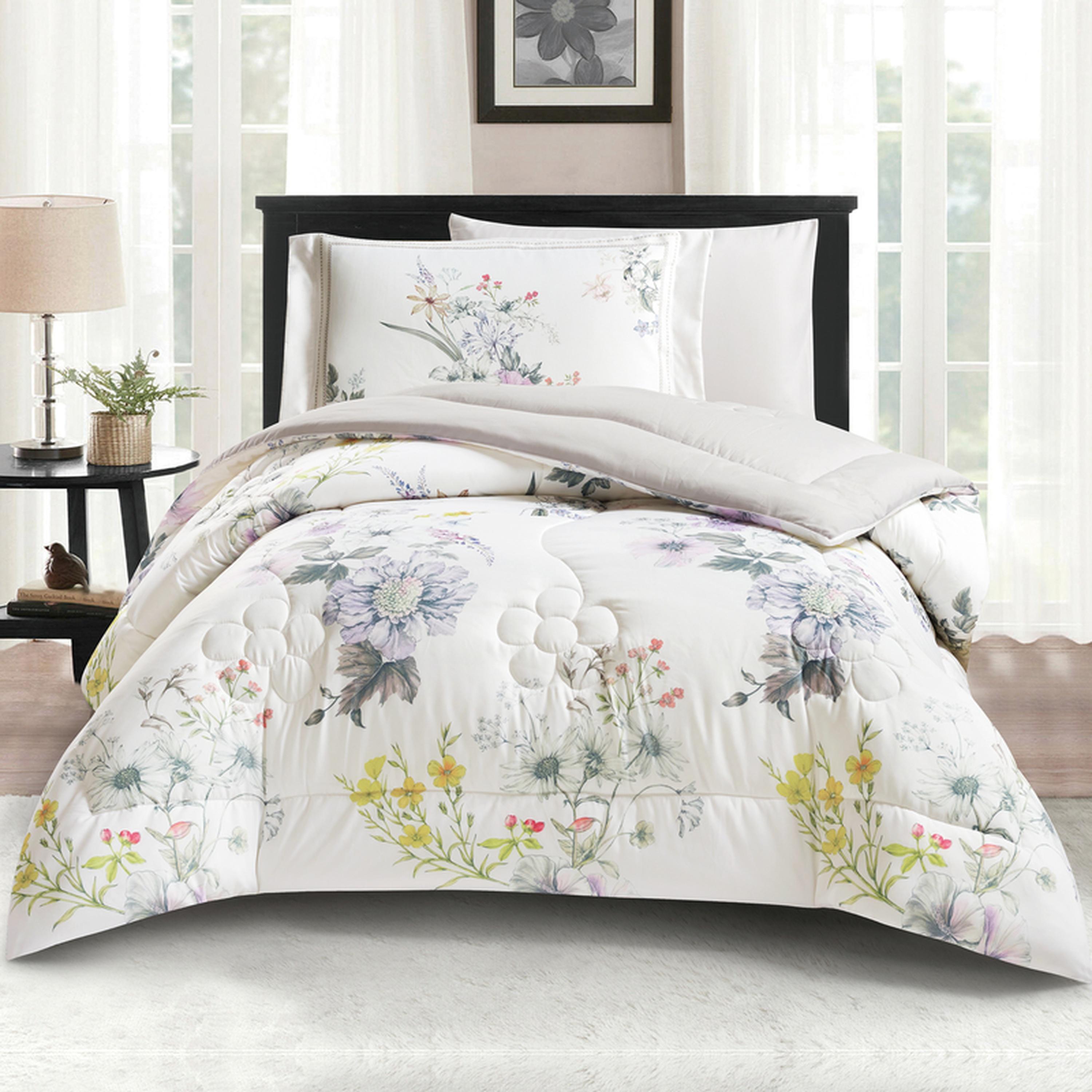 Printed 4-Piece Single Comforter Set - 170x230 cms-household-bedding-comfortersandbedspreads-comforters-image-1
