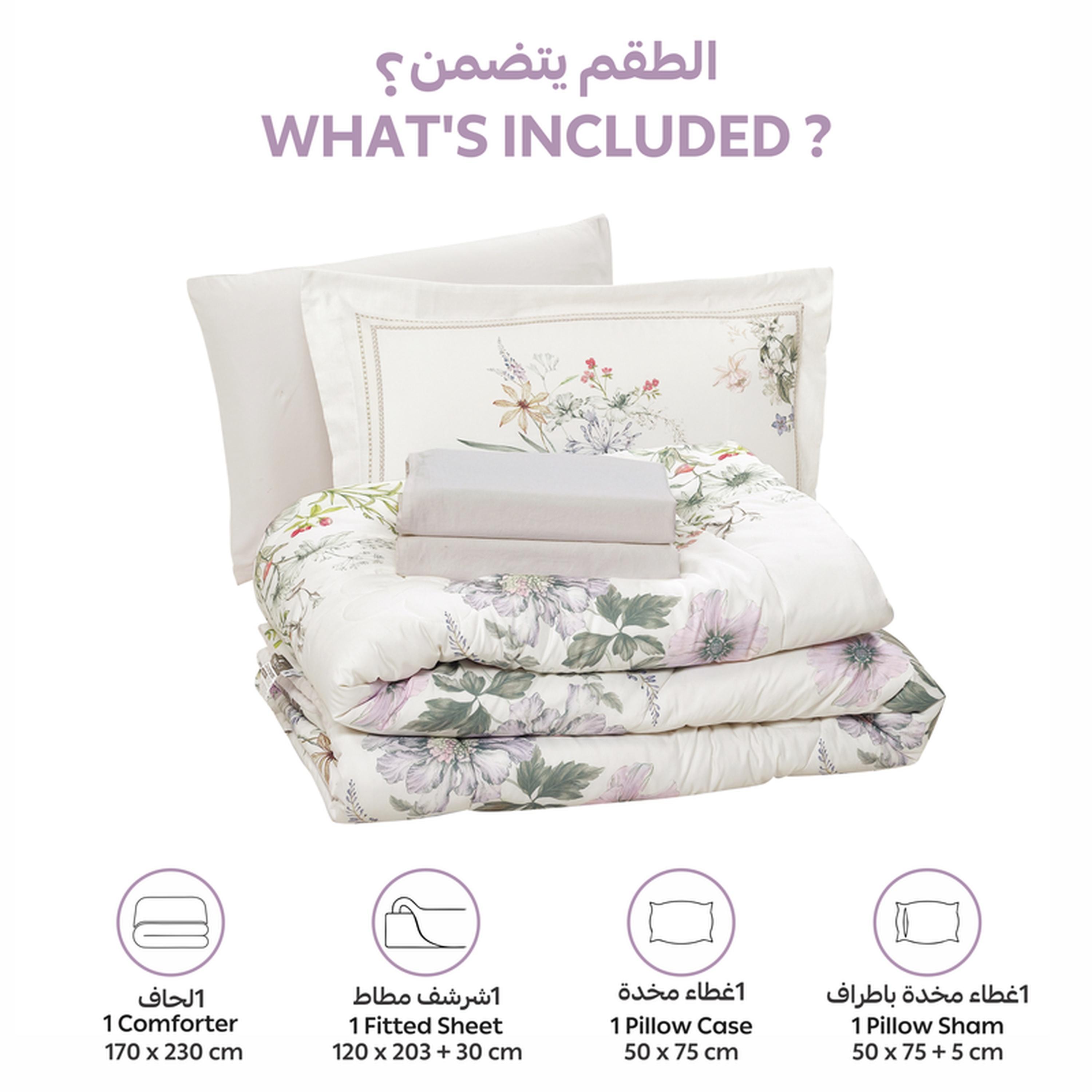 Printed 4-Piece Single Comforter Set - 170x230 cms-household-bedding-comfortersandbedspreads-comforters-image-4