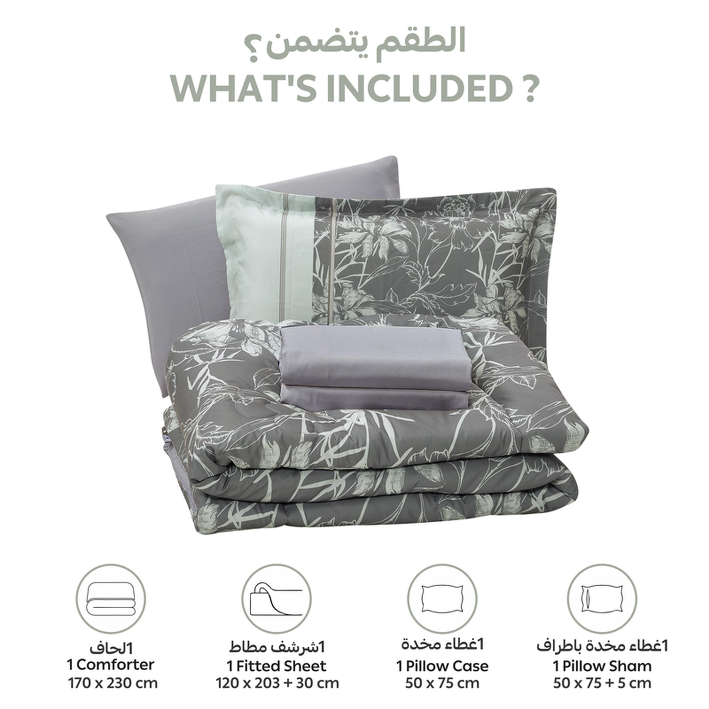 طقم لحاف فردي بطبعات 4 قطع من دوناتيلا - 170×230 سم-household-bedding-comfortersandbedspreads-comforters-image-4