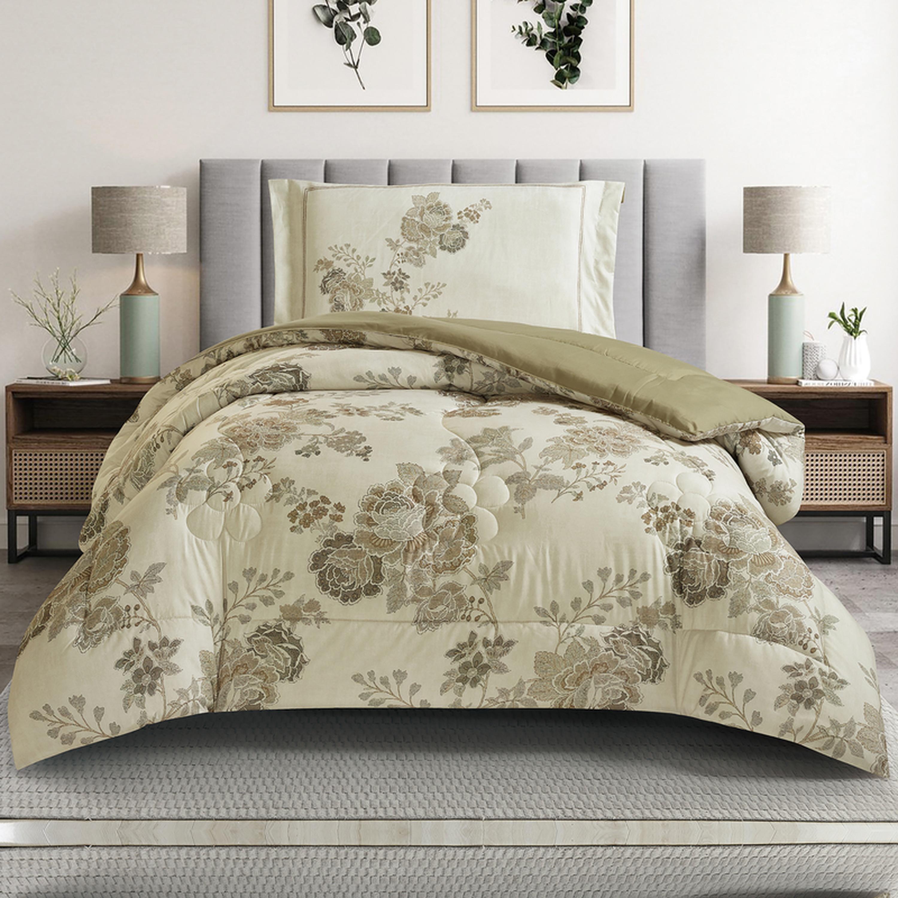 طقم لحاف فردي بطبعات رقمية قطعتين من دونتيلا - 170x230 سم-household-bedding-comfortersandbedspreads-comforters-image-1