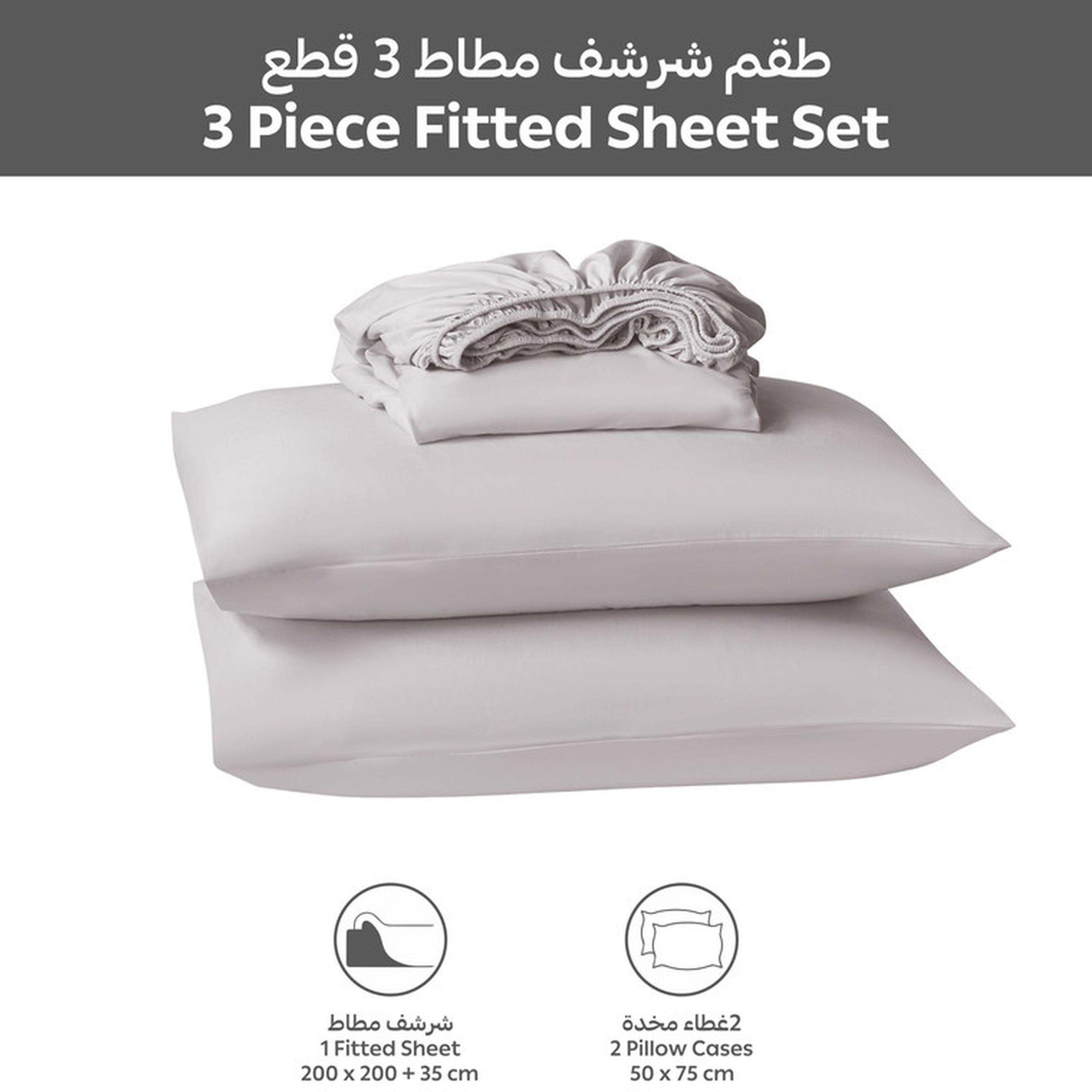 Striped 3-Piece Super King Fitted Sheet Set - 200x200 cm-household-bedding-sheetsandpillowcases-fittedsheets-image-3