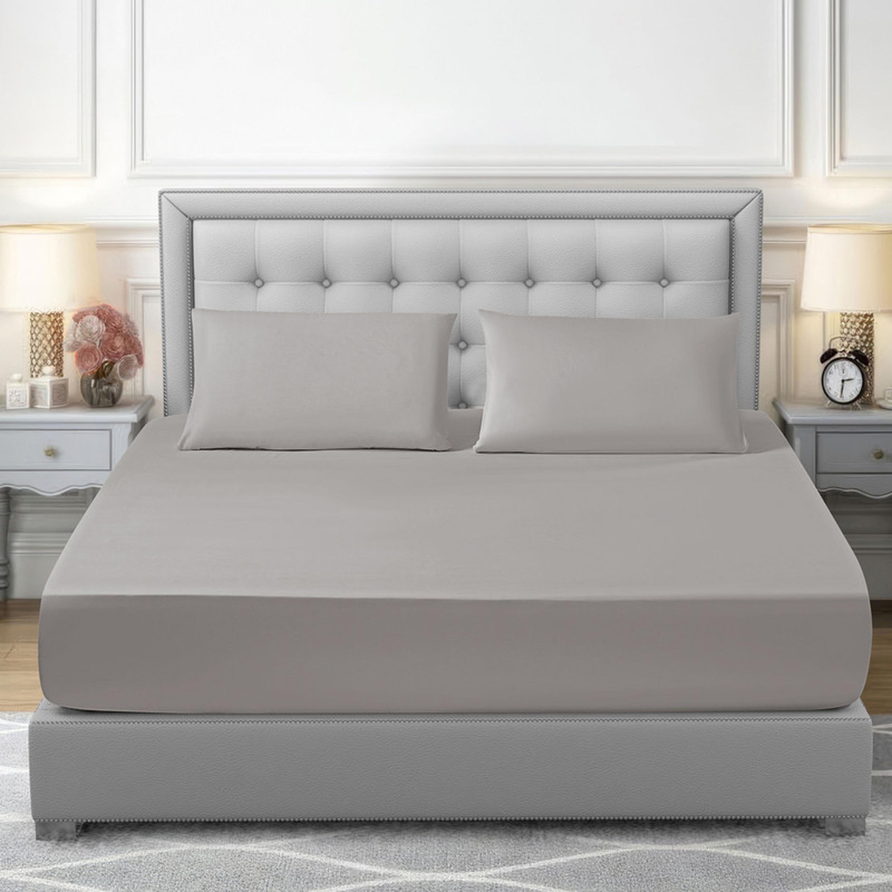 Striped 3-Piece Super King Fitted Sheet Set - 200x200 cm-household-bedding-sheetsandpillowcases-fittedsheets-image-1