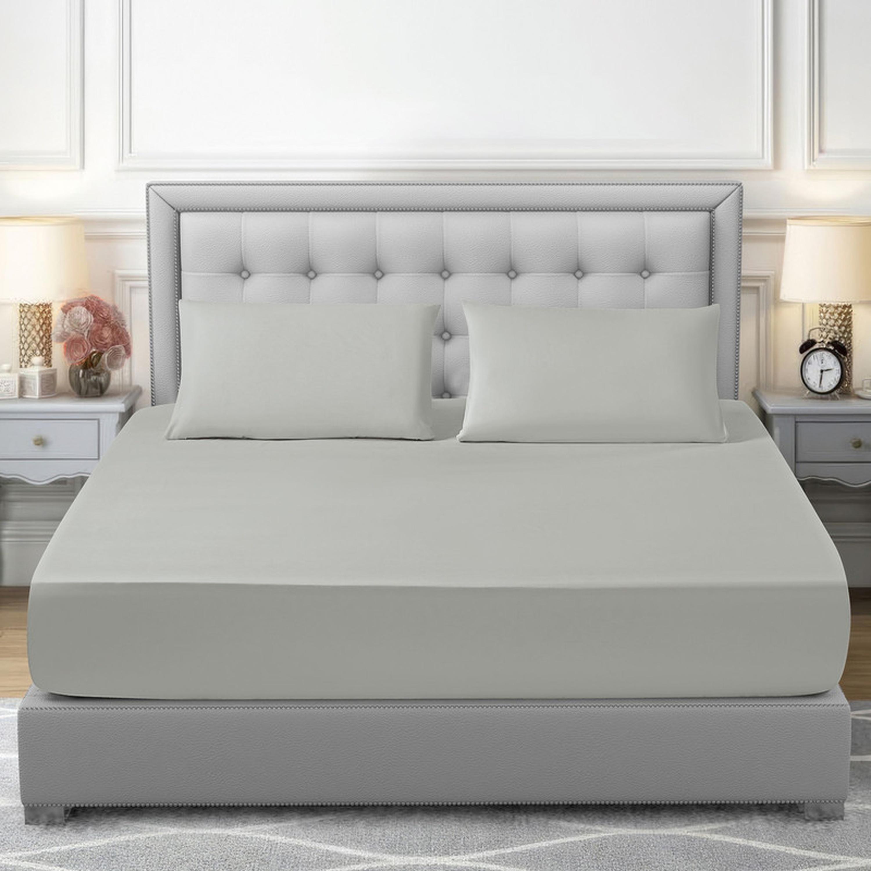 Striped 3-Piece Super King Fitted Sheet Set - 200x200 cm-household-bedding-sheetsandpillowcases-fittedsheets-image-1