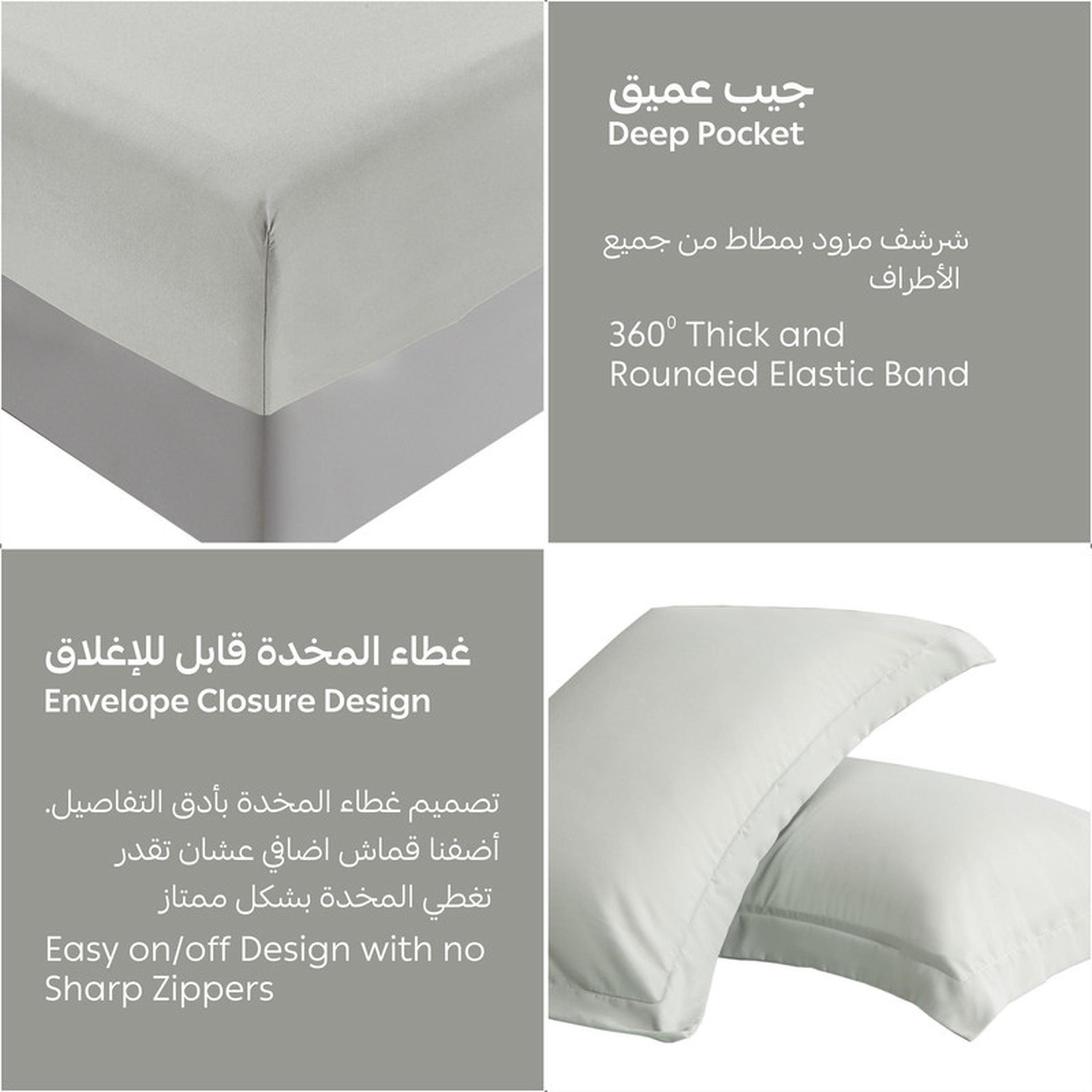 Striped 3-Piece Super King Fitted Sheet Set - 200x200 cm-household-bedding-sheetsandpillowcases-fittedsheets-image-6