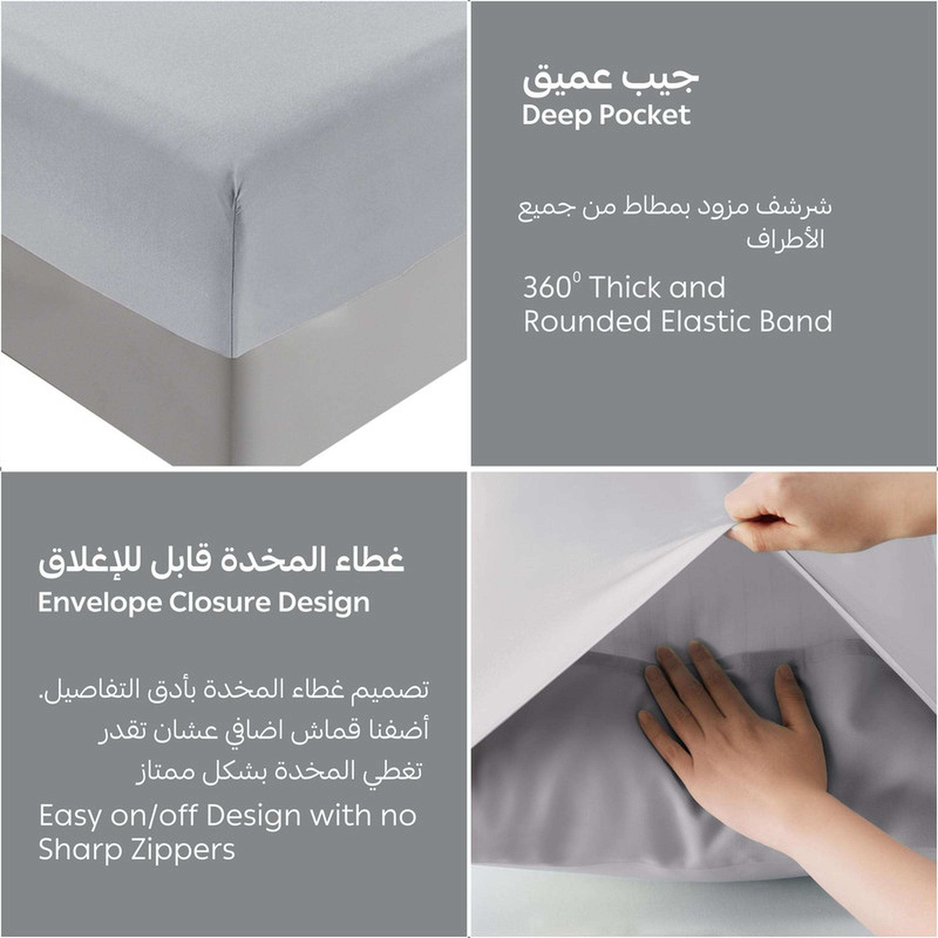 Striped 3-Piece Super King Fitted Sheet Set - 200x200 cm-household-bedding-sheetsandpillowcases-fittedsheets-image-6