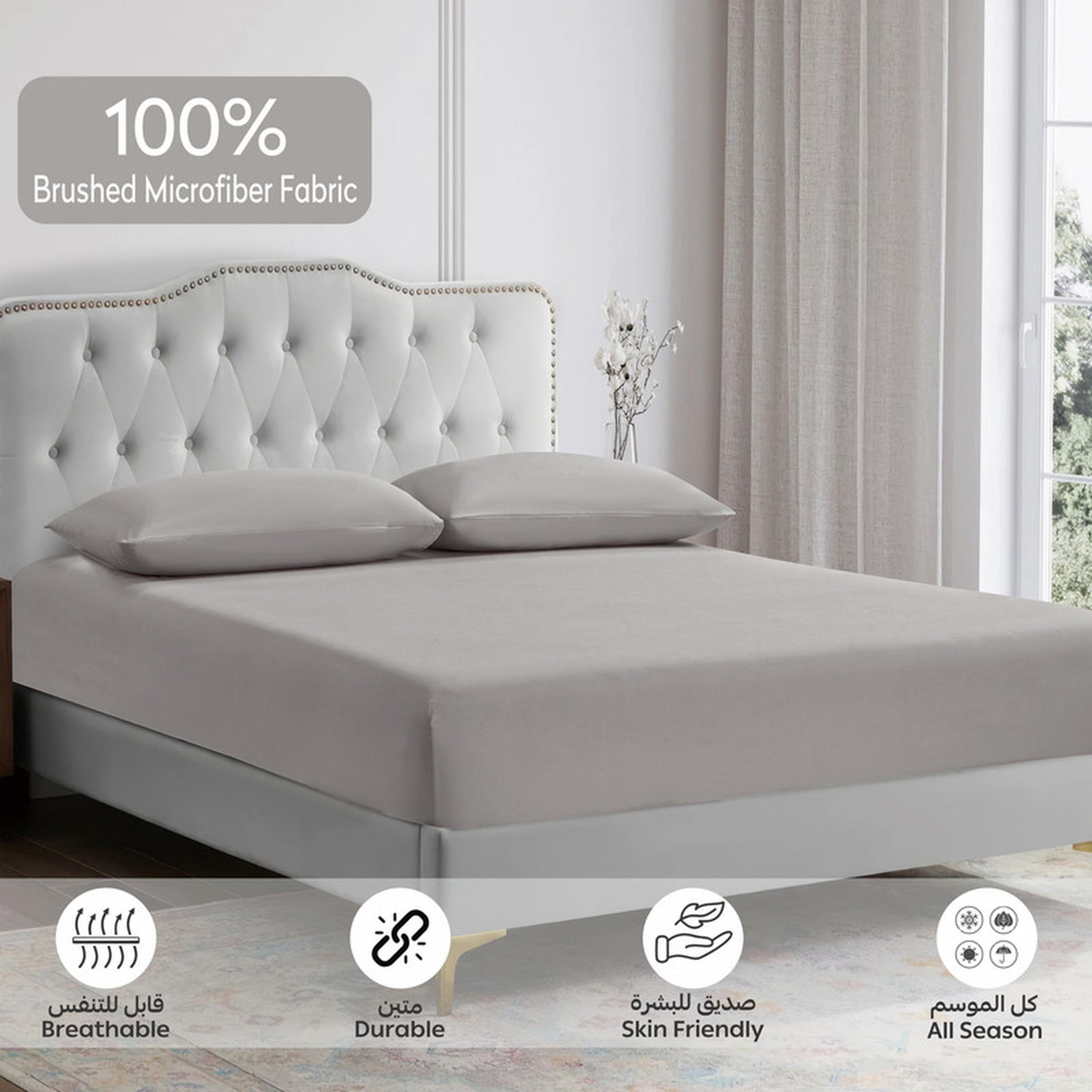 طقم شرشف مطاطي سوبر كينج مقلم 3 قطع من دونتيلا - 200x200 سم-household-bedding-sheetsandpillowcases-fittedsheets-image-5