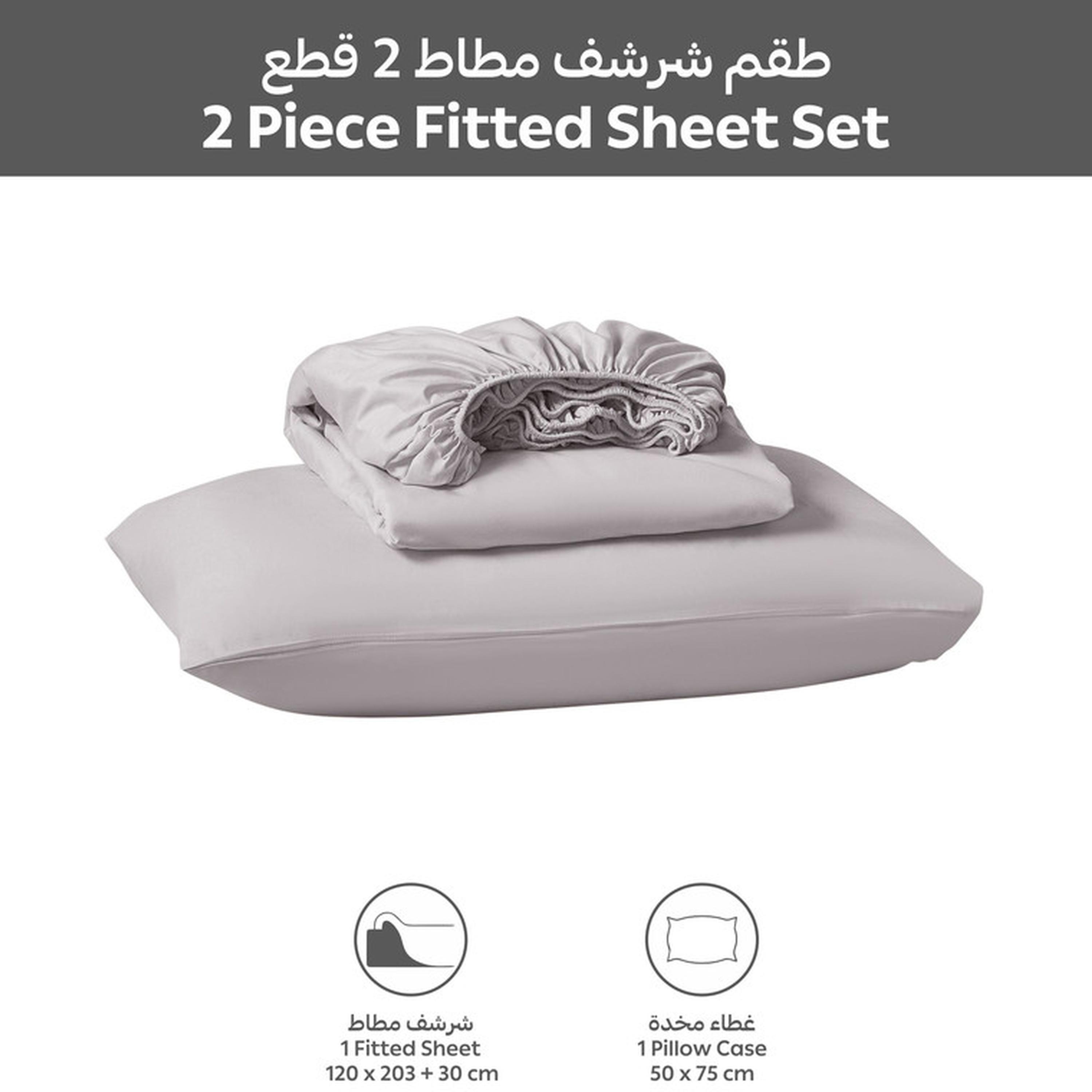 Deep Pocket 2-Piece Twin Fitted Sheet Set - 120x200 cms-household-bedding-sheetsandpillowcases-fittedsheets-image-3