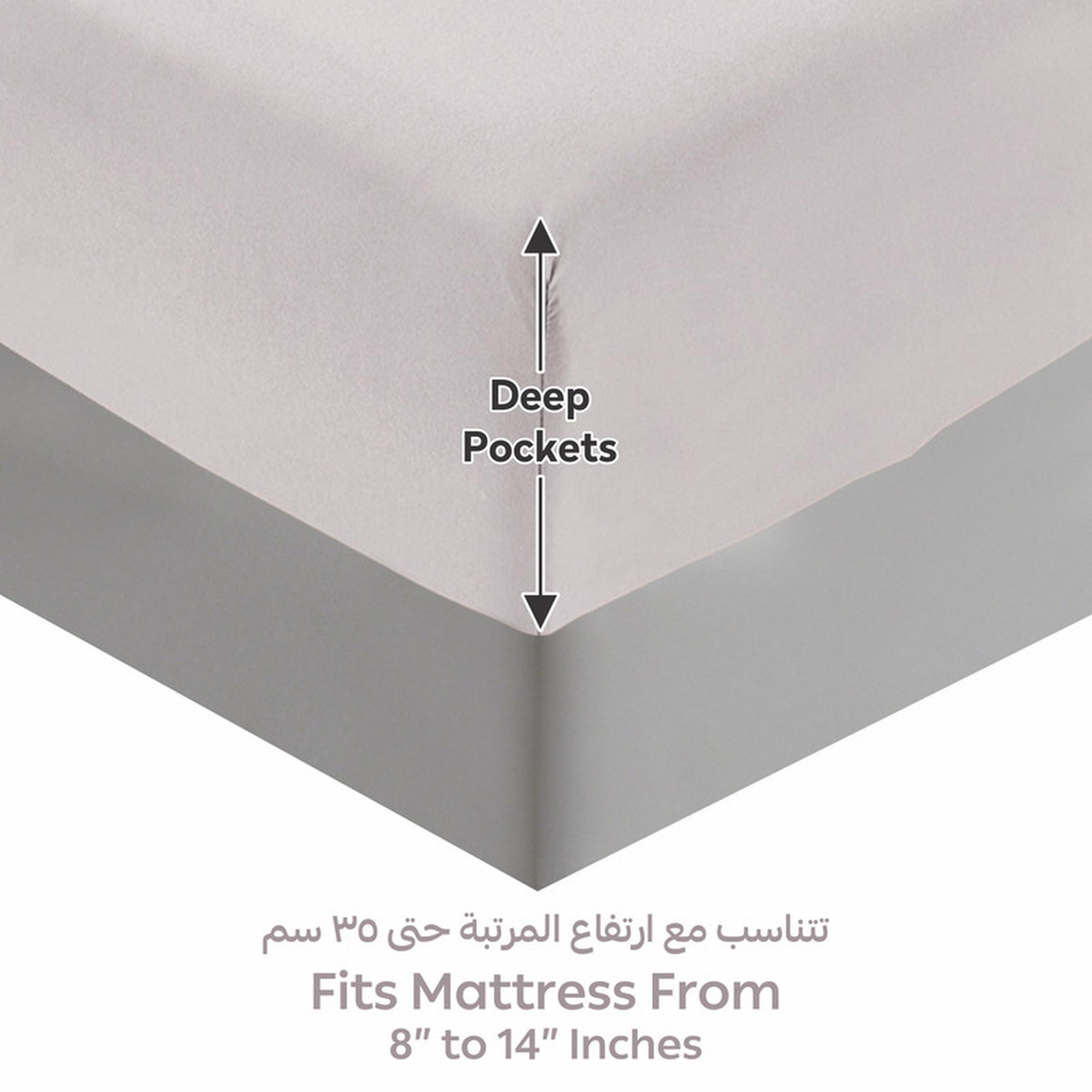 Deep Pocket 2-Piece Twin Fitted Sheet Set - 120x200 cms-household-bedding-sheetsandpillowcases-fittedsheets-image-4