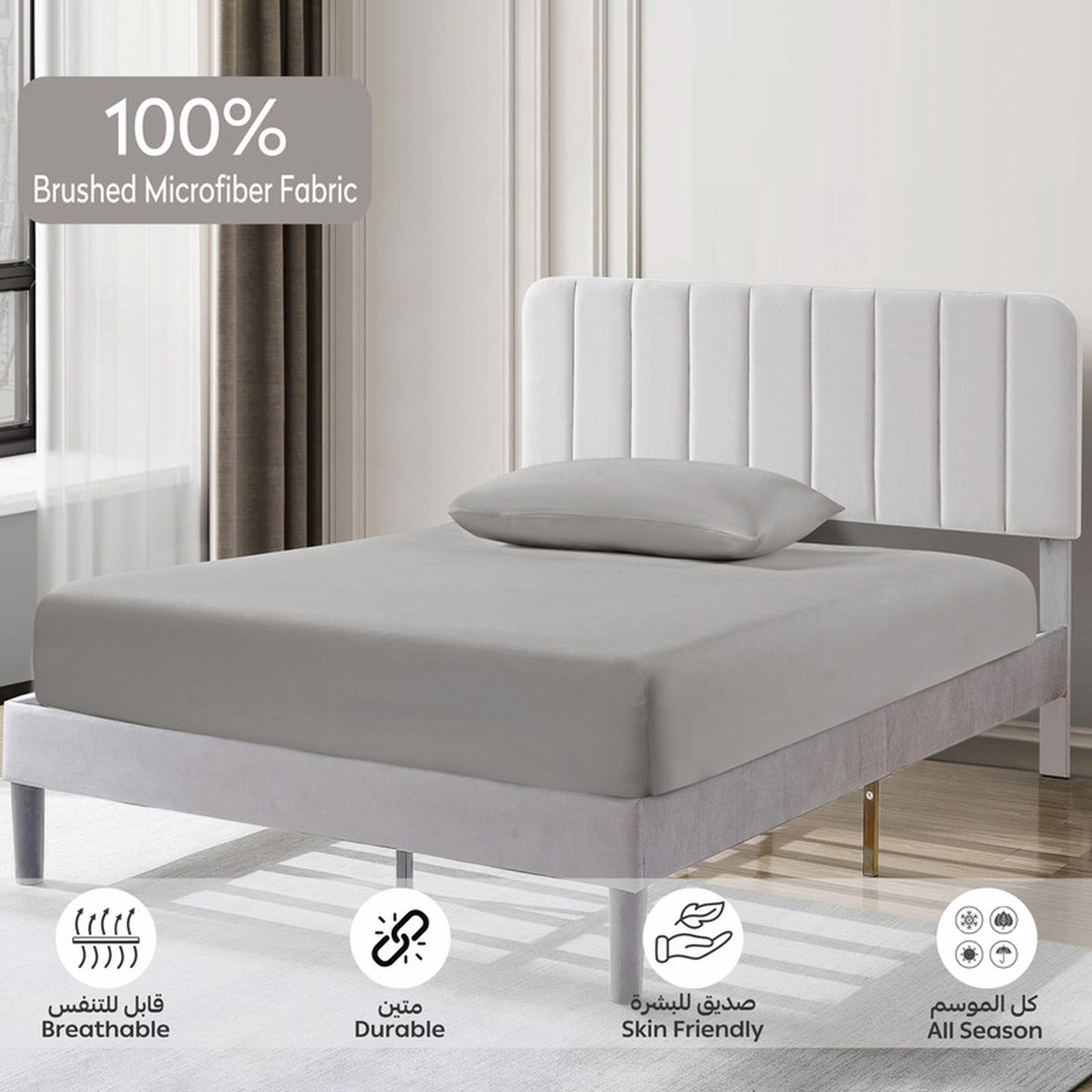 Deep Pocket 2-Piece Twin Fitted Sheet Set - 120x200 cms-household-bedding-sheetsandpillowcases-fittedsheets-image-5