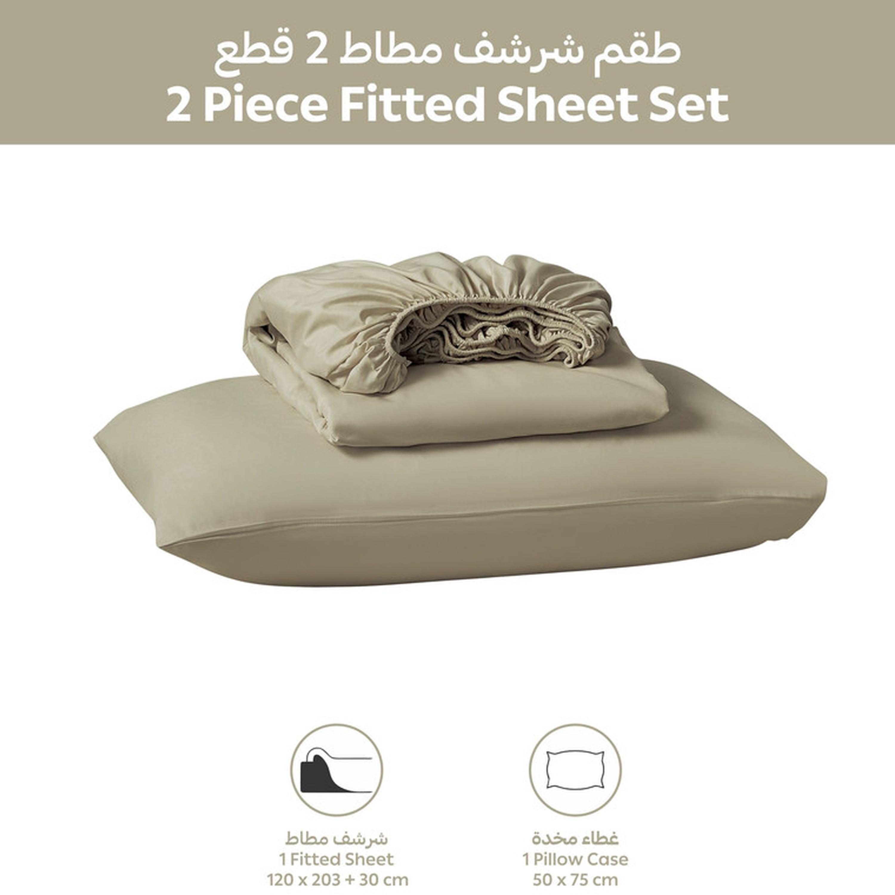 Deep Pocket 2-Piece Twin Fitted Sheet Set - 120x200 cms-household-bedding-sheetsandpillowcases-fittedsheets-image-3