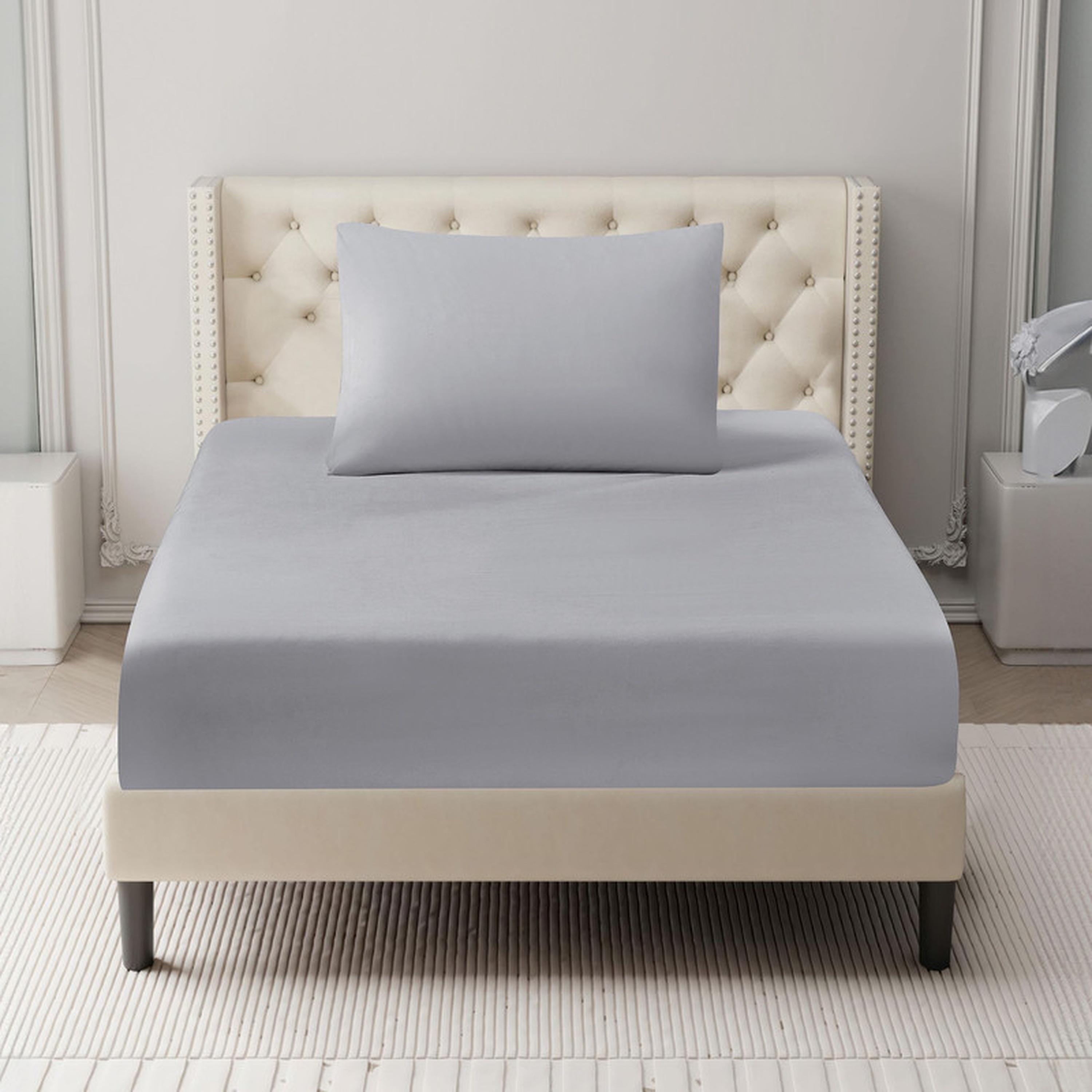 Deep Pocket 2-Piece Twin Fitted Sheet Set - 120x200 cms-household-bedding-sheetsandpillowcases-fittedsheets-image-1