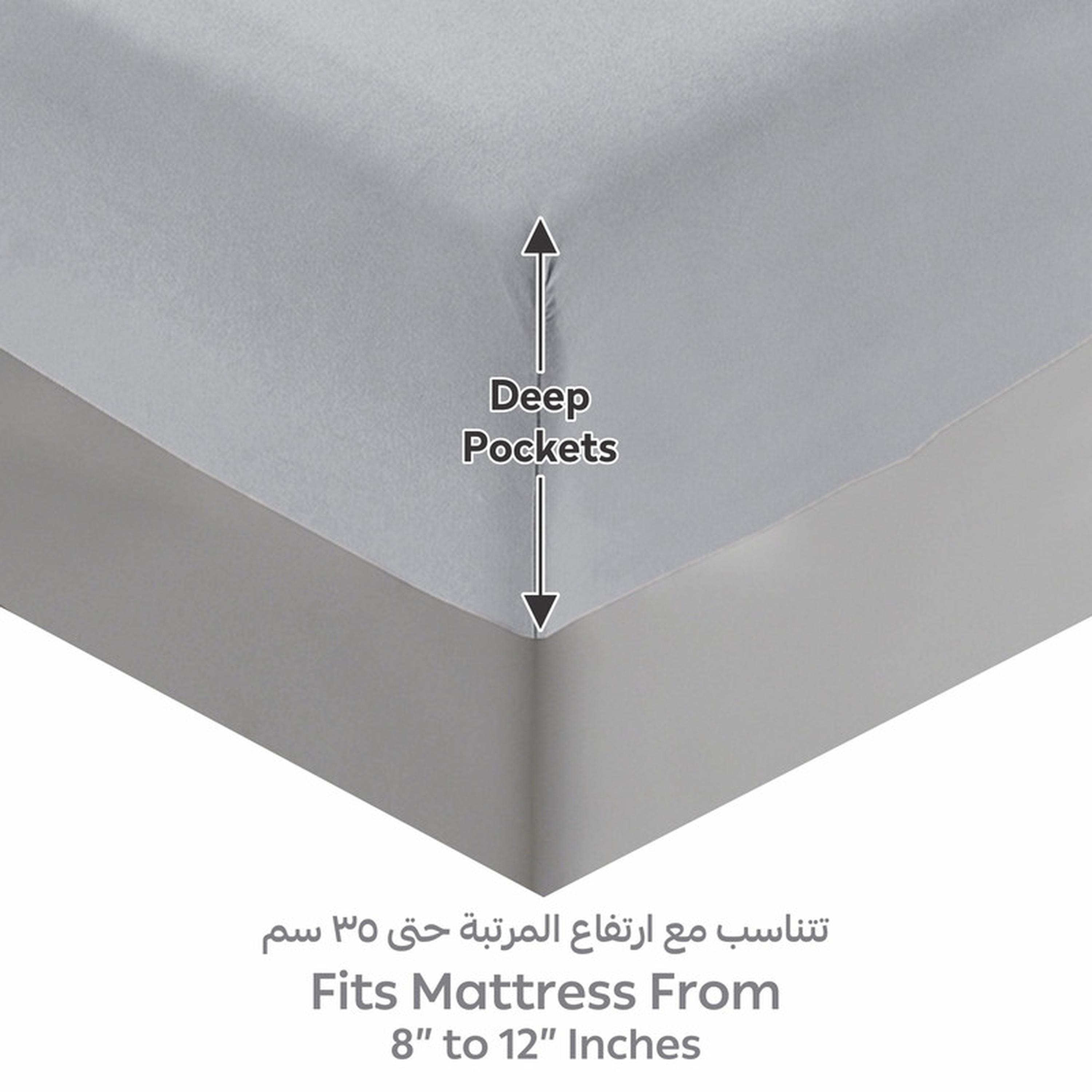 Deep Pocket 2-Piece Twin Fitted Sheet Set - 120x200 cms-household-bedding-sheetsandpillowcases-fittedsheets-image-4
